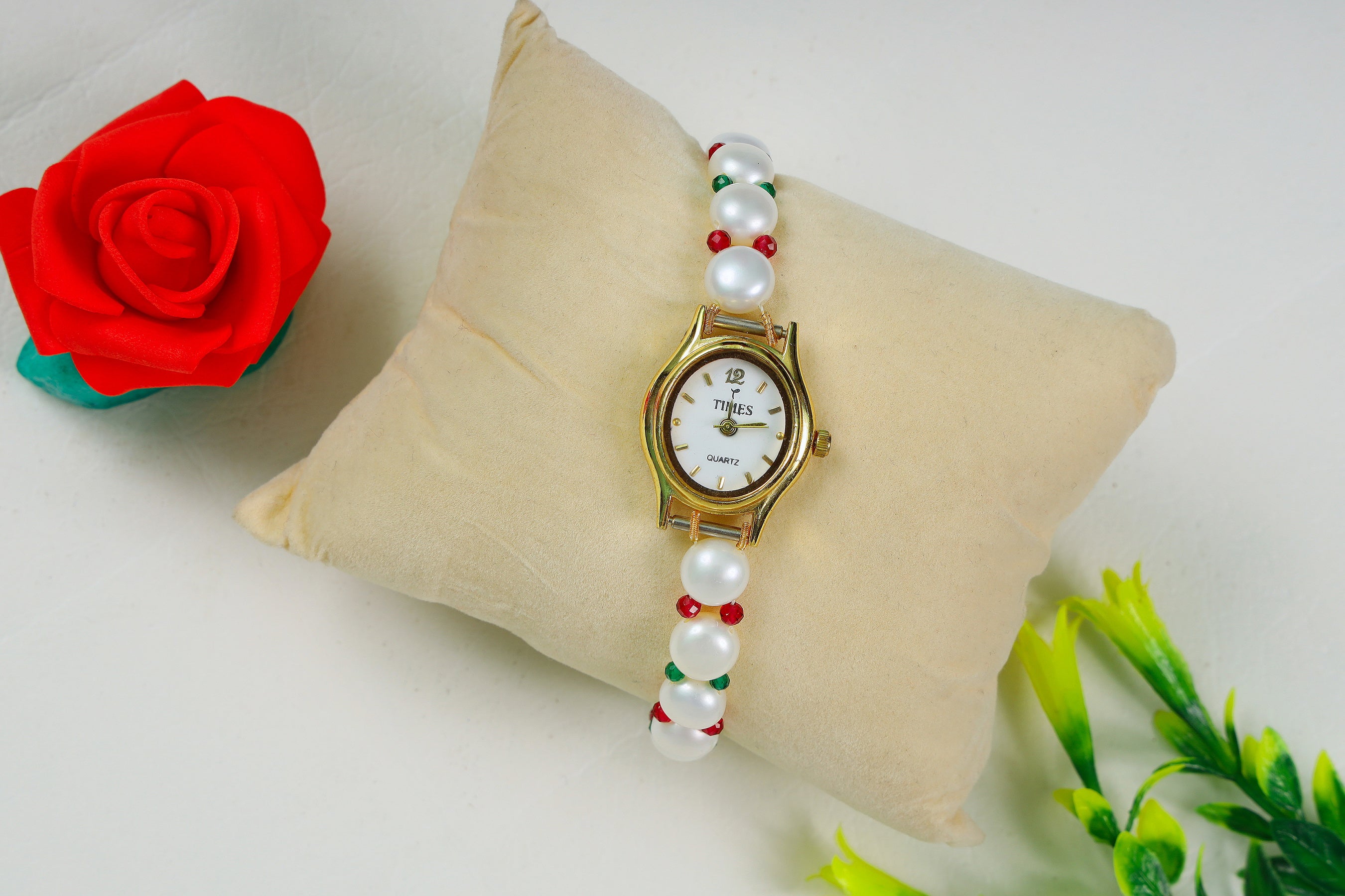 Designer Real Natural Fresh Water Pearl Watch With Certificate(D.No ADBLS102)