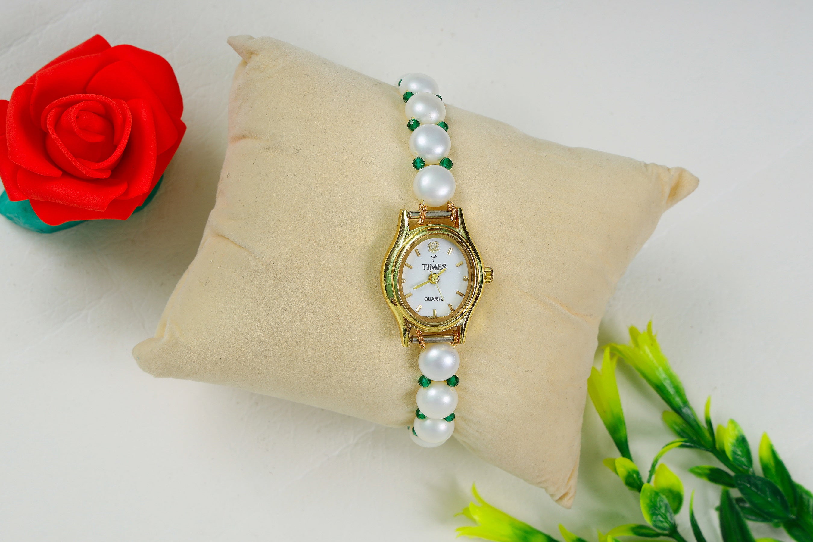 Designer Real Natural Fresh Water Pearl Watch With Certificate(D.No ADBLS104)