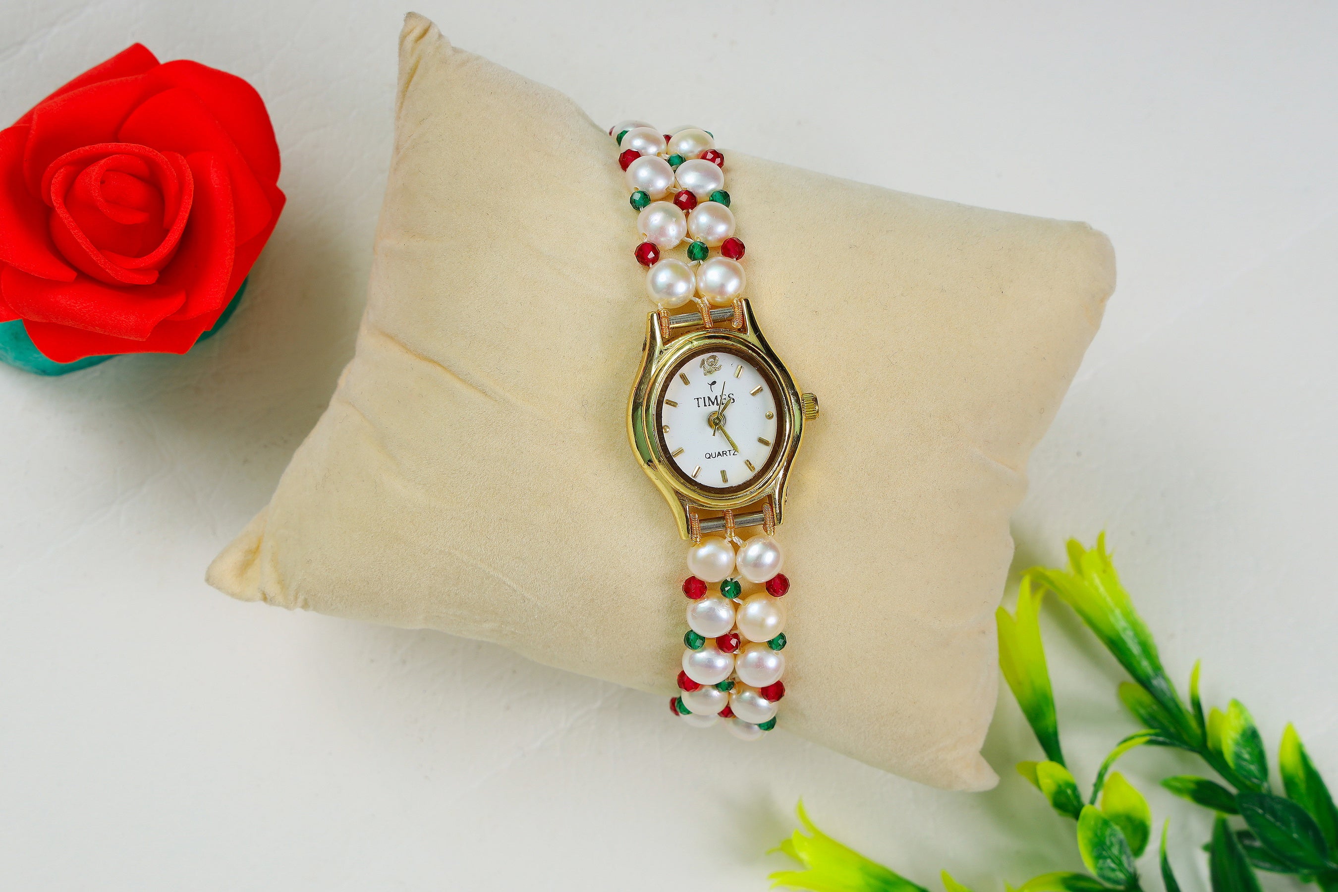 Designer Real Natural Fresh Water Pearl Watch With Certificate(D.No ADBLS107)