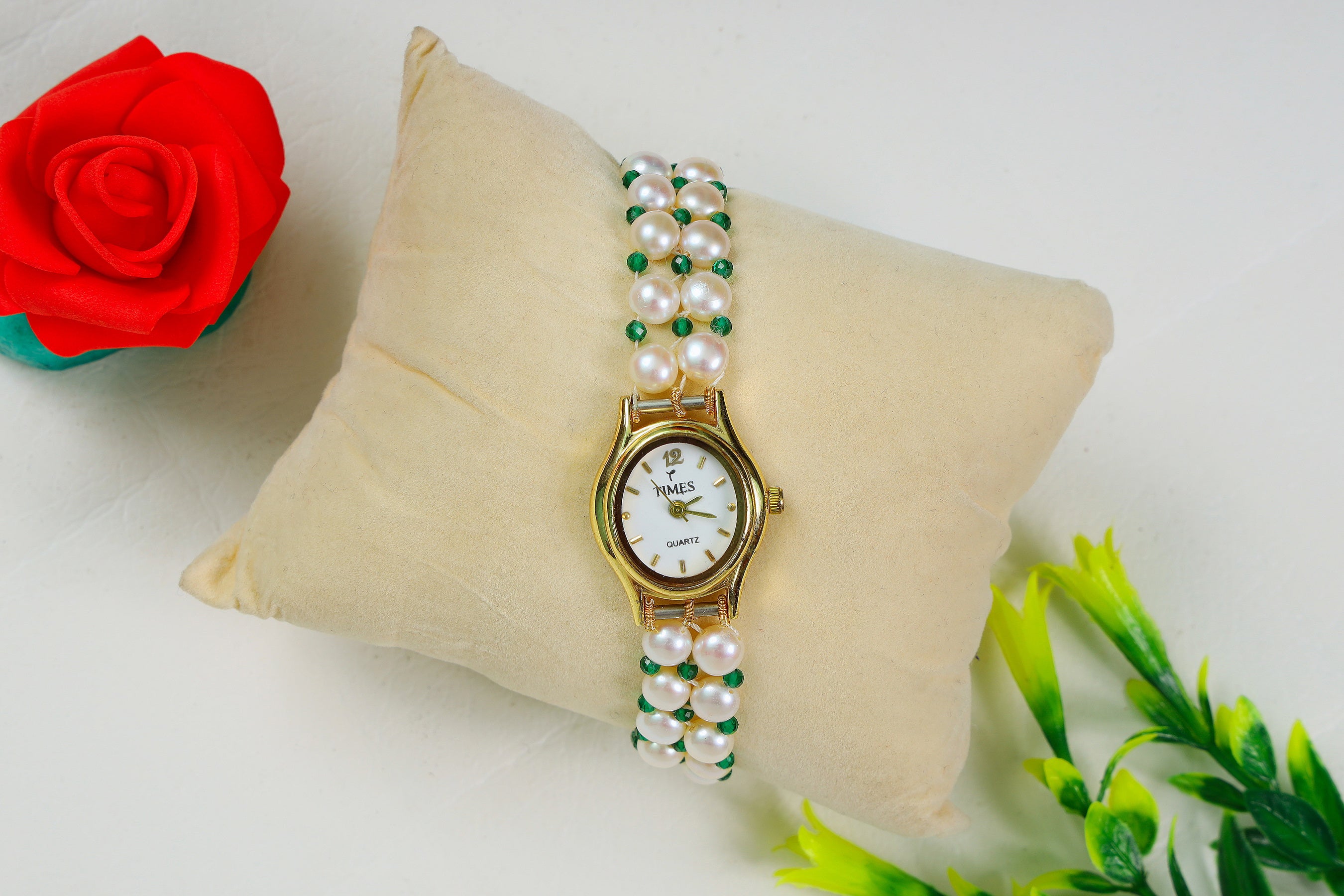Designer Real Natural Fresh Water Pearl Watch With Certificate(D.No ADBLS108)