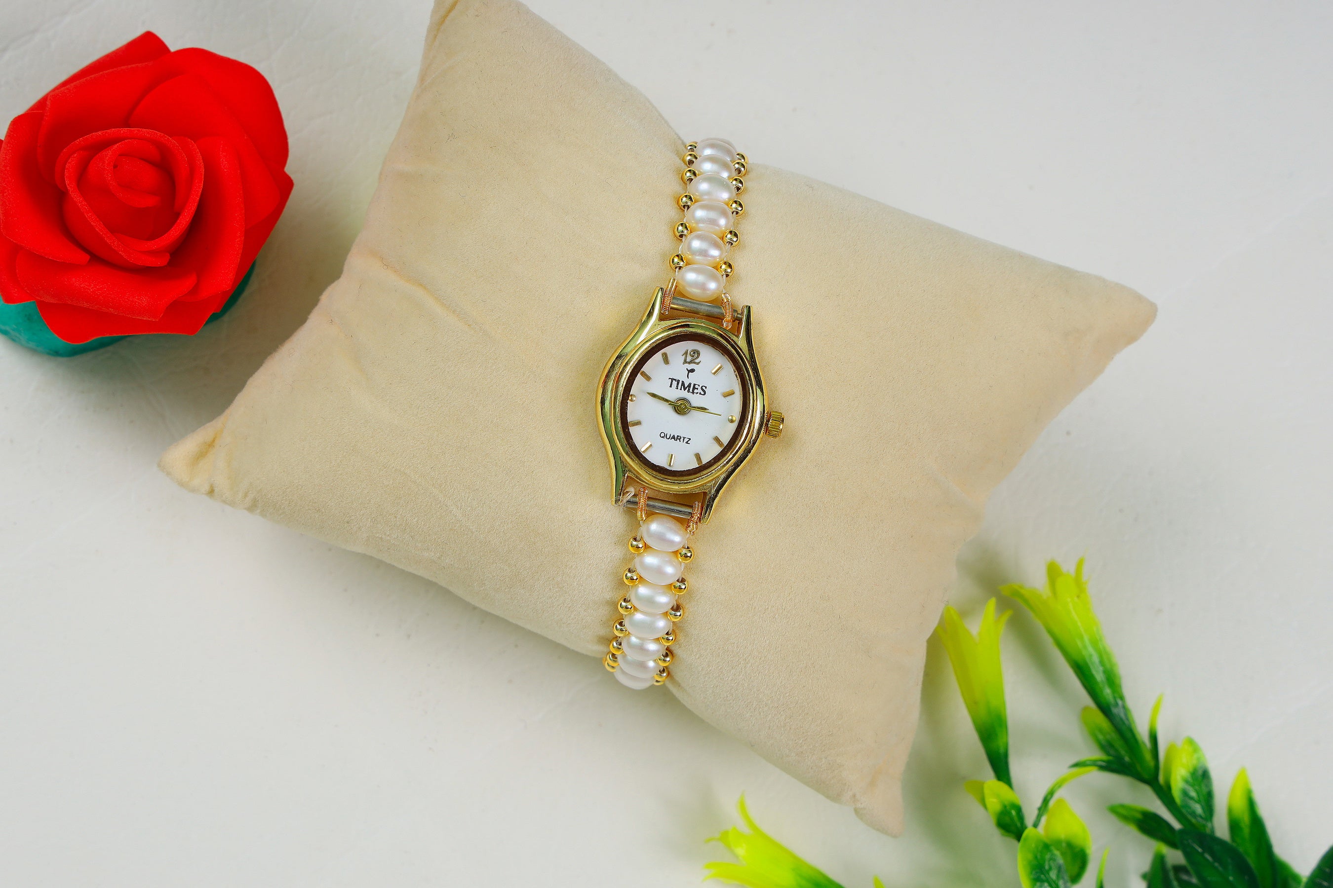 Designer Real Natural Fresh Water Pearl Watch With Certificate(D.No ADBLS109)
