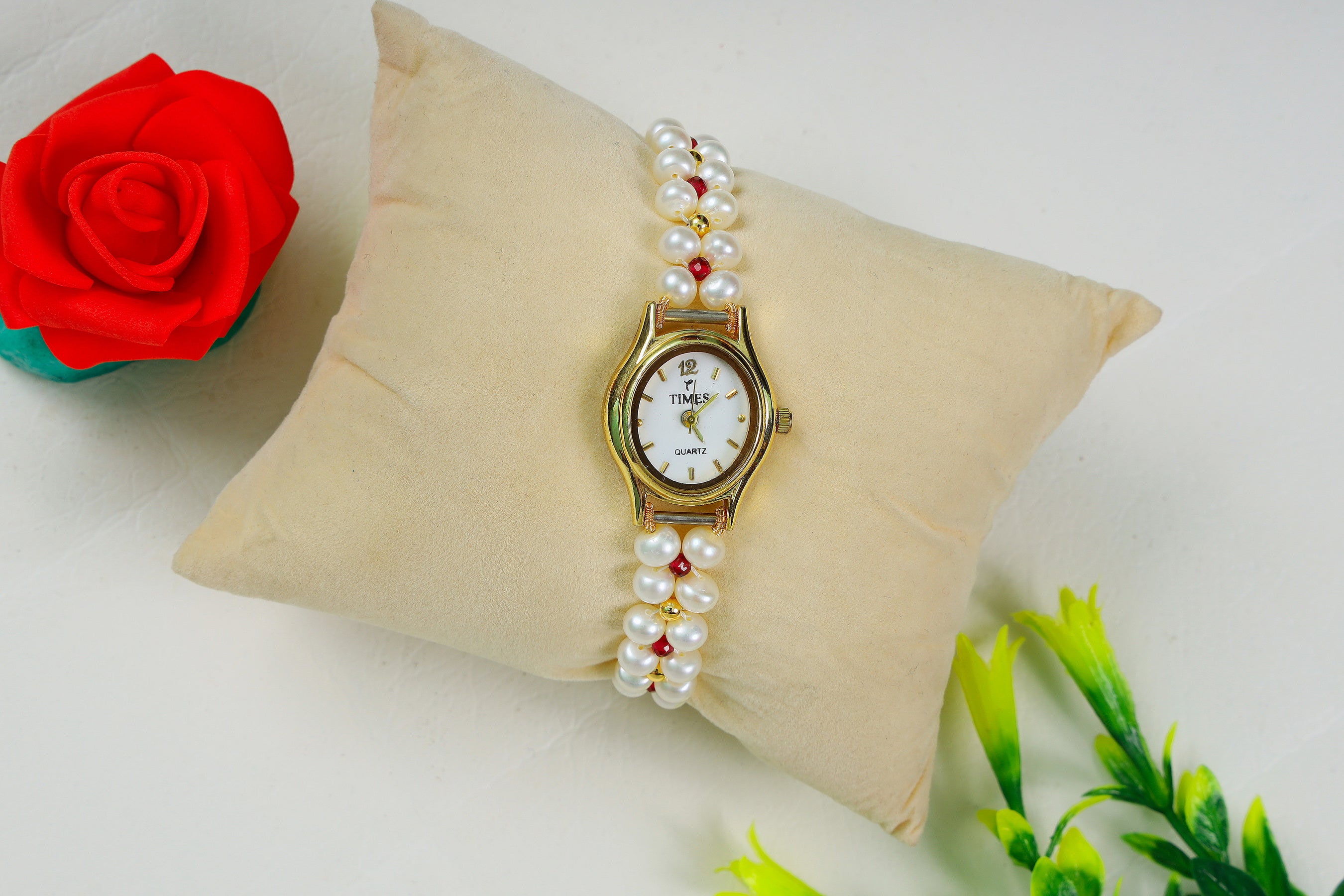 Designer Real Natural Fresh Water Pearl Watch With Certificate(D.No ADBLS110)