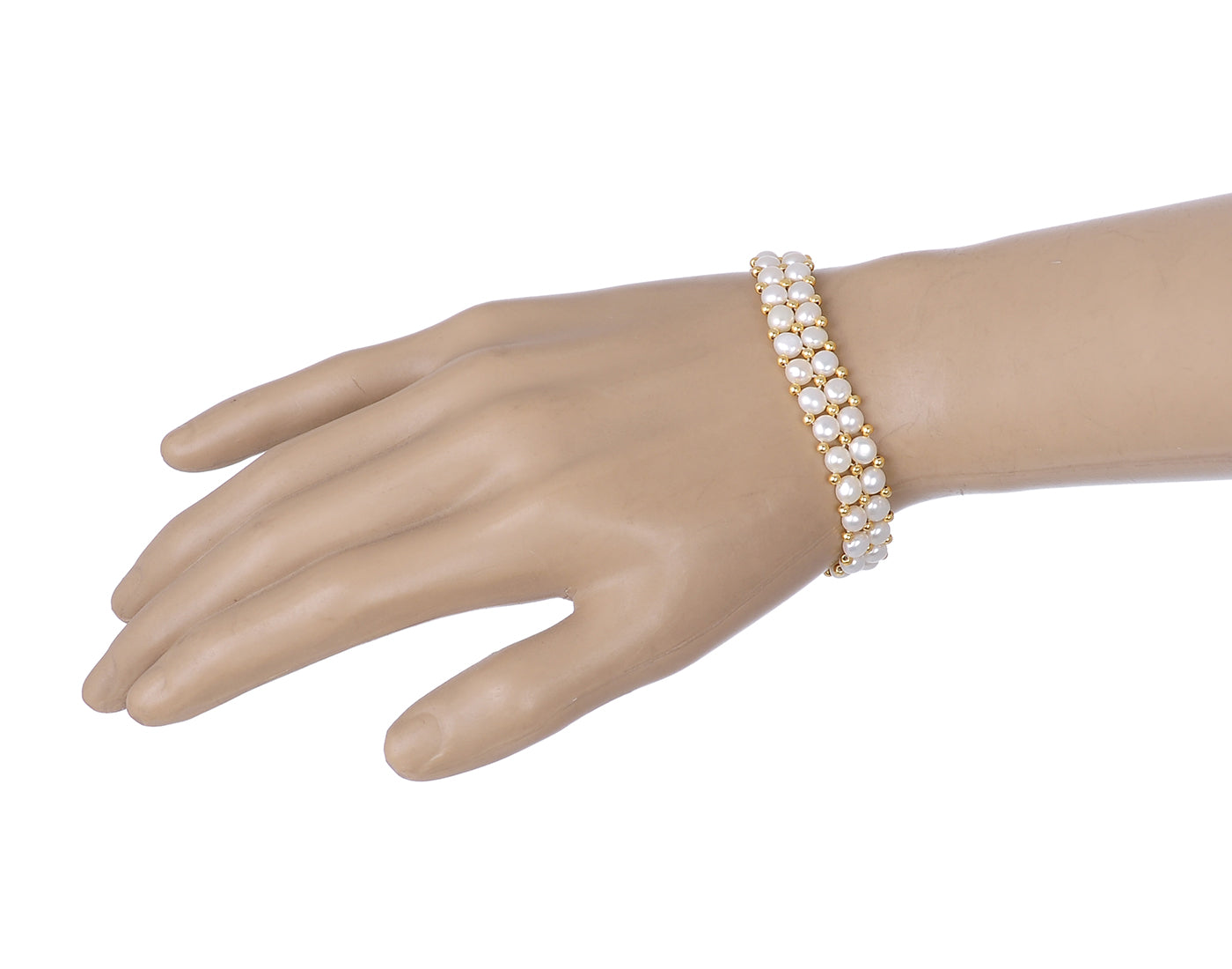 Real Natural Fresh Water Pearl Bracelet With Certificate(D.No ADBLS194)