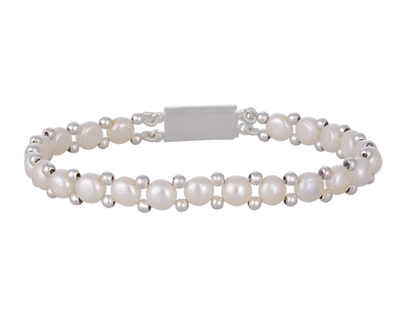 Real Natural Fresh Water Pearl Bracelet With Certificate(D.No ADBLS195)