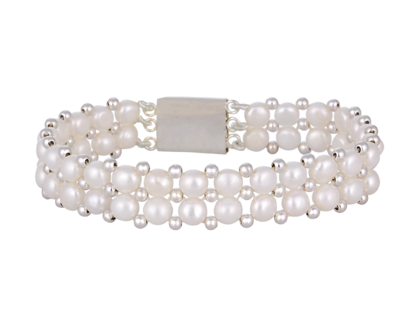 Real Natural Fresh Water Pearl Bracelet With Certificate(D.No ADBLS196)