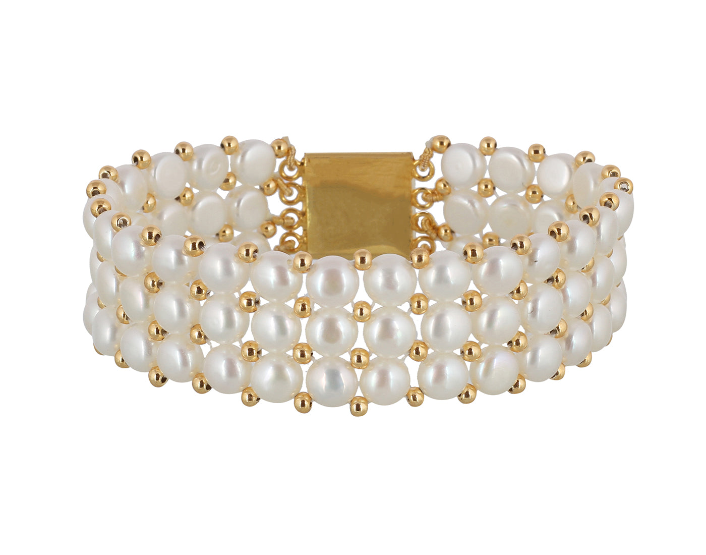 Real Natural Fresh Water Pearl Bracelet With Certificate(D.No ADBLS203)