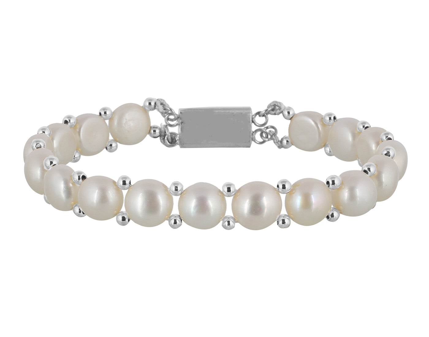 Real Natural Fresh Water Pearl Bracelet With Certificate(D.No ADBLS205)