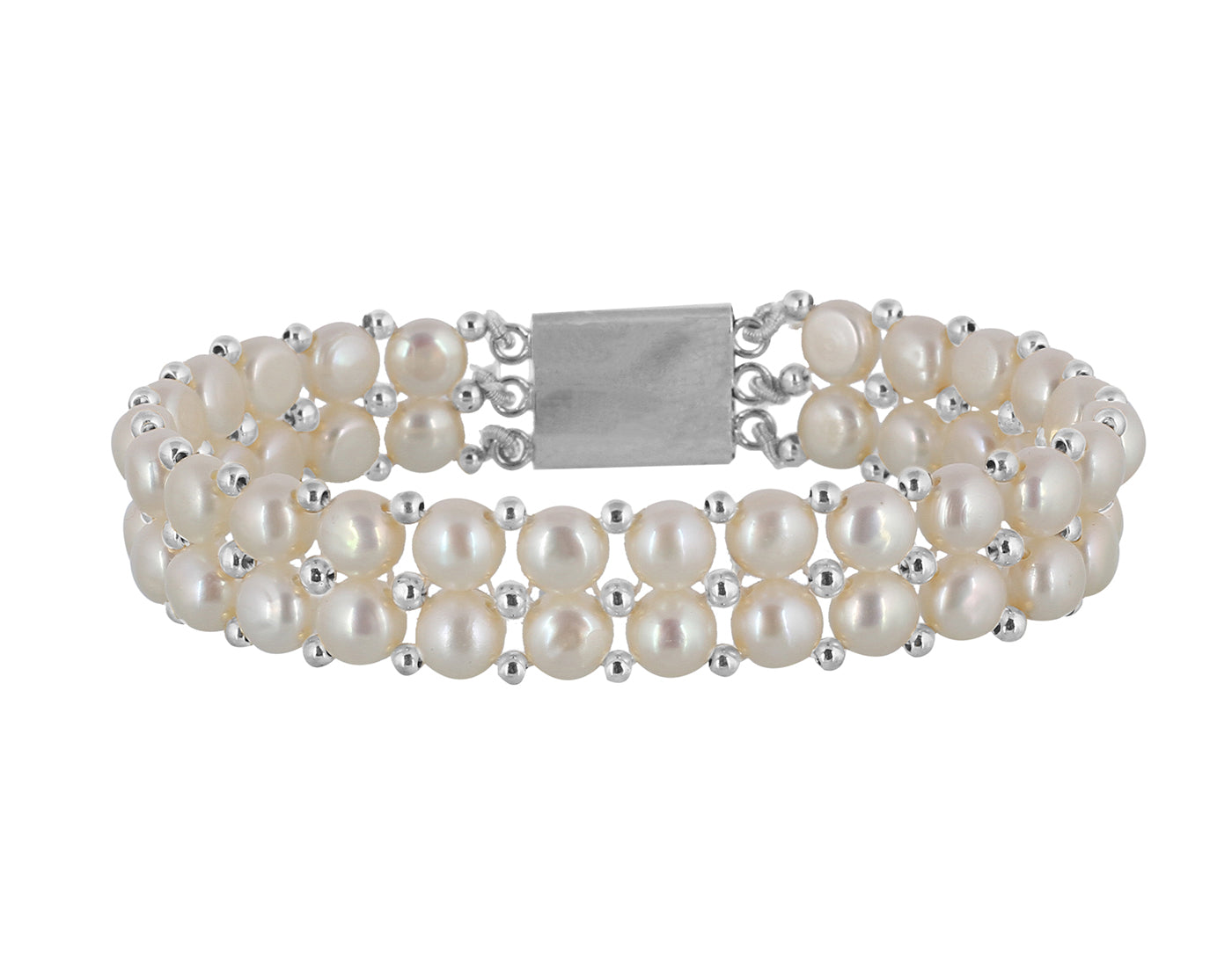 Real Natural Fresh Water Pearl Bracelet With Certificate(D.No ADBLS206)