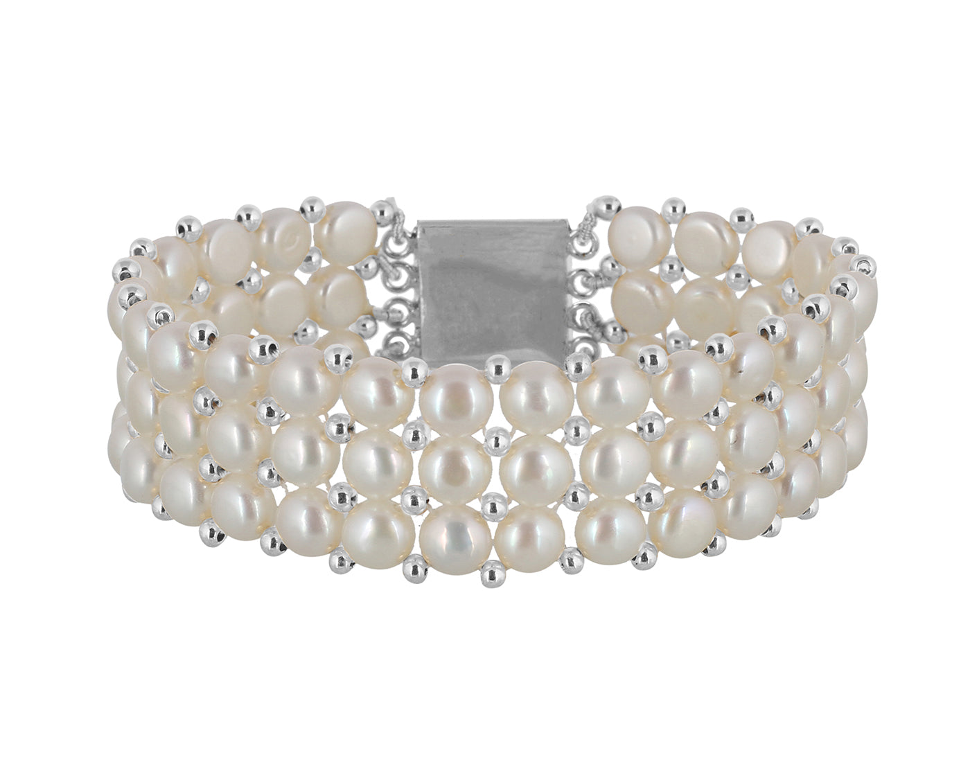 Real Natural Fresh Water Pearl Bracelet With Certificate(D.No ADBLS207)