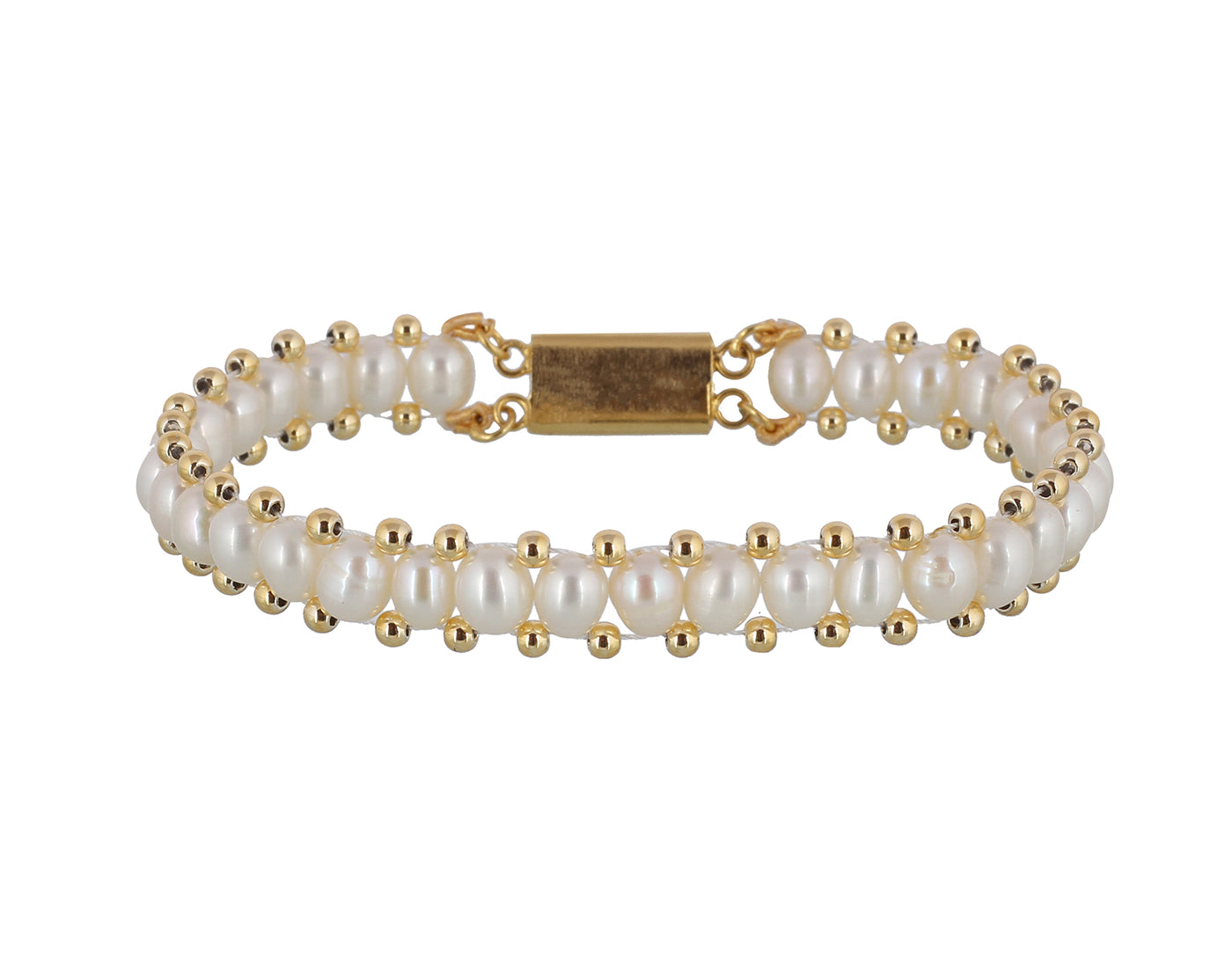 Real Natural Fresh Water Pearl Bracelet With Certificate(D.No ADBLS209)