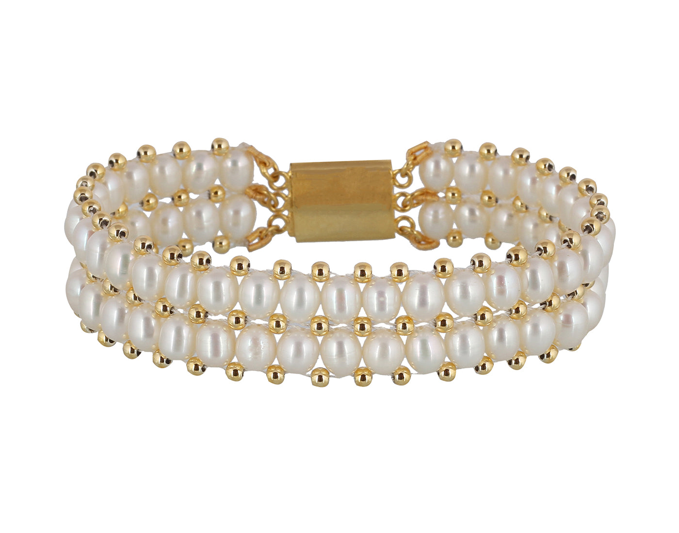Real Natural Fresh Water Pearl Bracelet With Certificate(D.No ADBLS210)