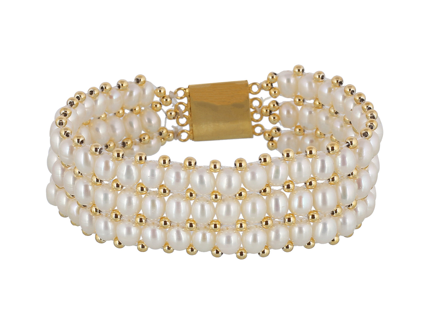 Real Natural Fresh Water Pearl Bracelet With Certificate(D.No ADBLS211)