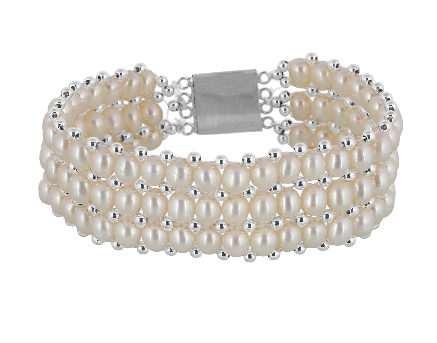 Real Natural Fresh Water Pearl Bracelet With Certificate(D.No ADBLS214)