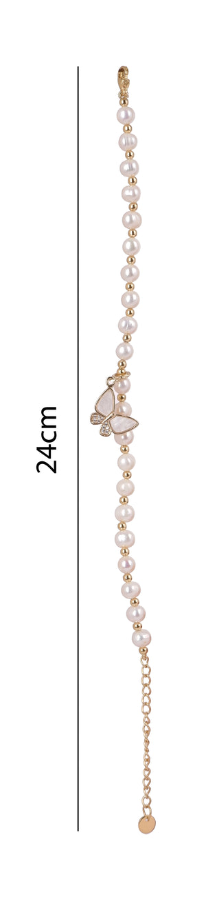 Real Natural Fresh Water Pearl Bracelet With Certificate(D.No ADBLS221)