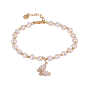 Real Natural Fresh Water Pearl Bracelet With Certificate(D.No ADBLS221)
