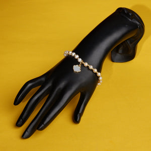 Real Natural Fresh Water Pearl Bracelet With Certificate(D.No ADBLS223)