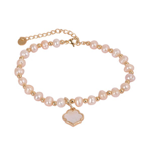 Real Natural Fresh Water Pearl Bracelet With Certificate(D.No ADBLS223)