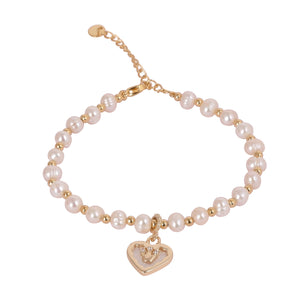 Real Natural Fresh Water Pearl Bracelet With Certificate(D.No ADBLS224)