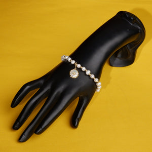 Real Natural Fresh Water Pearl Bracelet With Certificate(D.No ADBLS225)