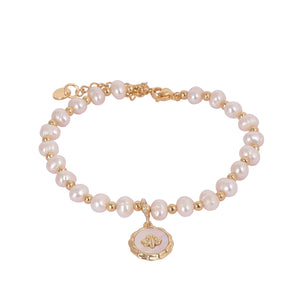 Real Natural Fresh Water Pearl Bracelet With Certificate(D.No ADBLS225)