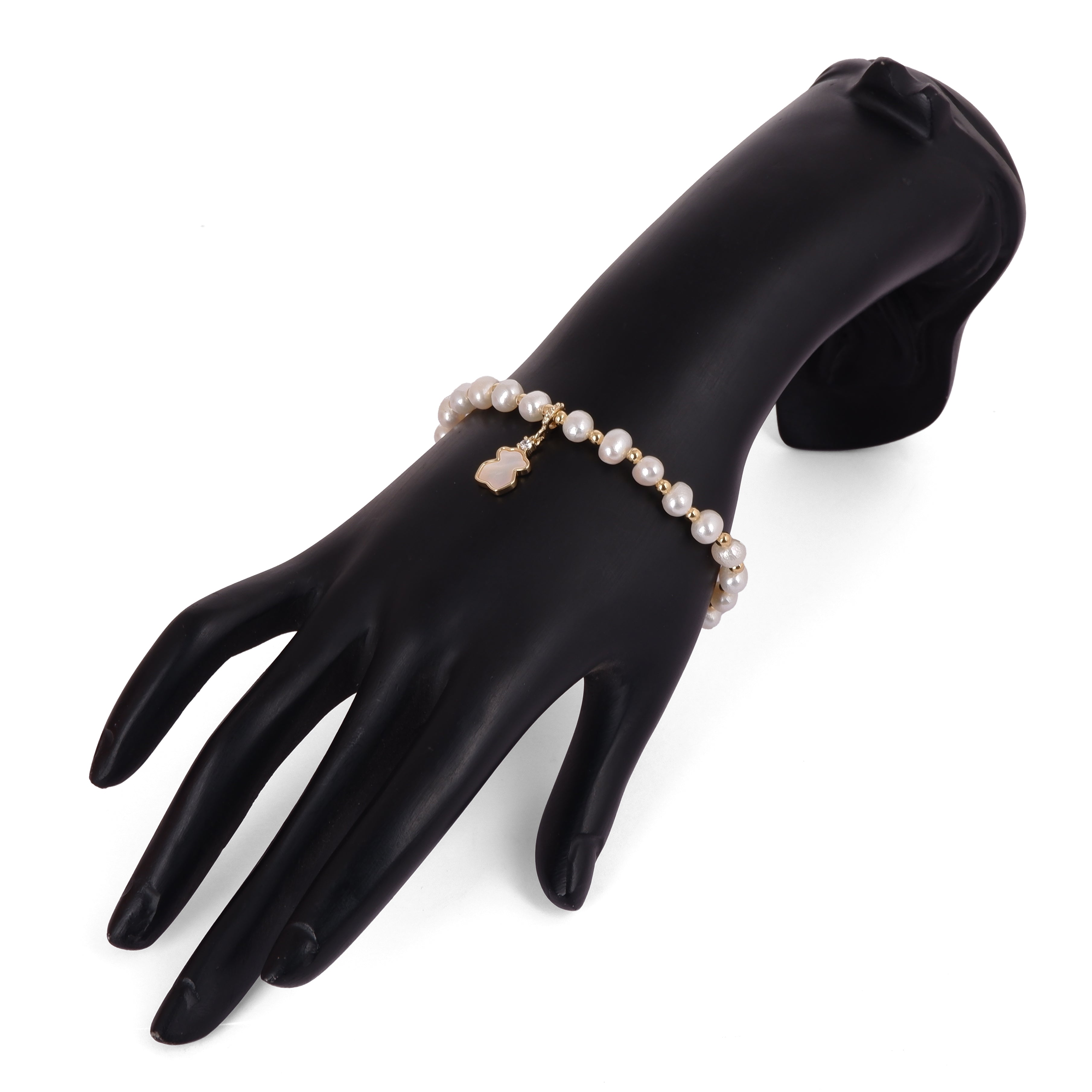 Real Natural Fresh Water Pearl Bracelet With Certificate(D.No ADBLS226)