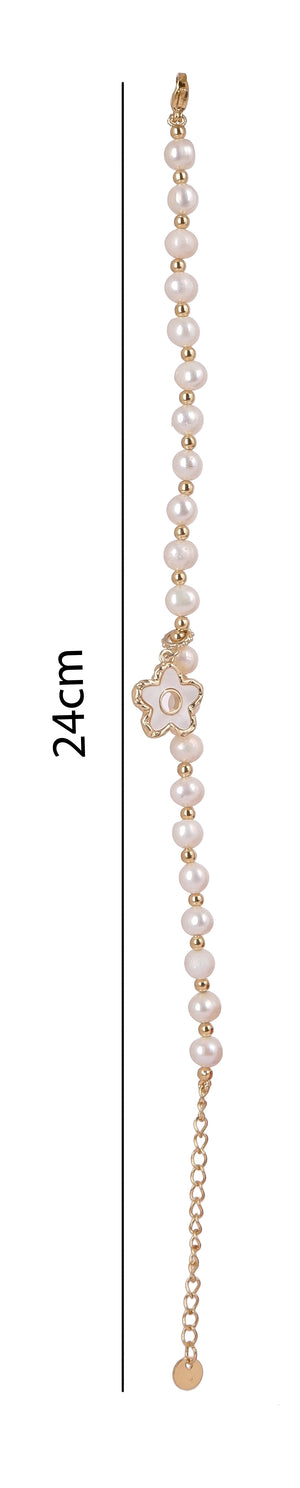 Real Natural Fresh Water Pearl Bracelet With Certificate(D.No ADBLS227)