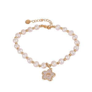 Real Natural Fresh Water Pearl Bracelet With Certificate(D.No ADBLS227)