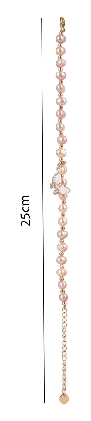 Real Natural Fresh Water Pearl Bracelet With Certificate(D.No ADBLS230)