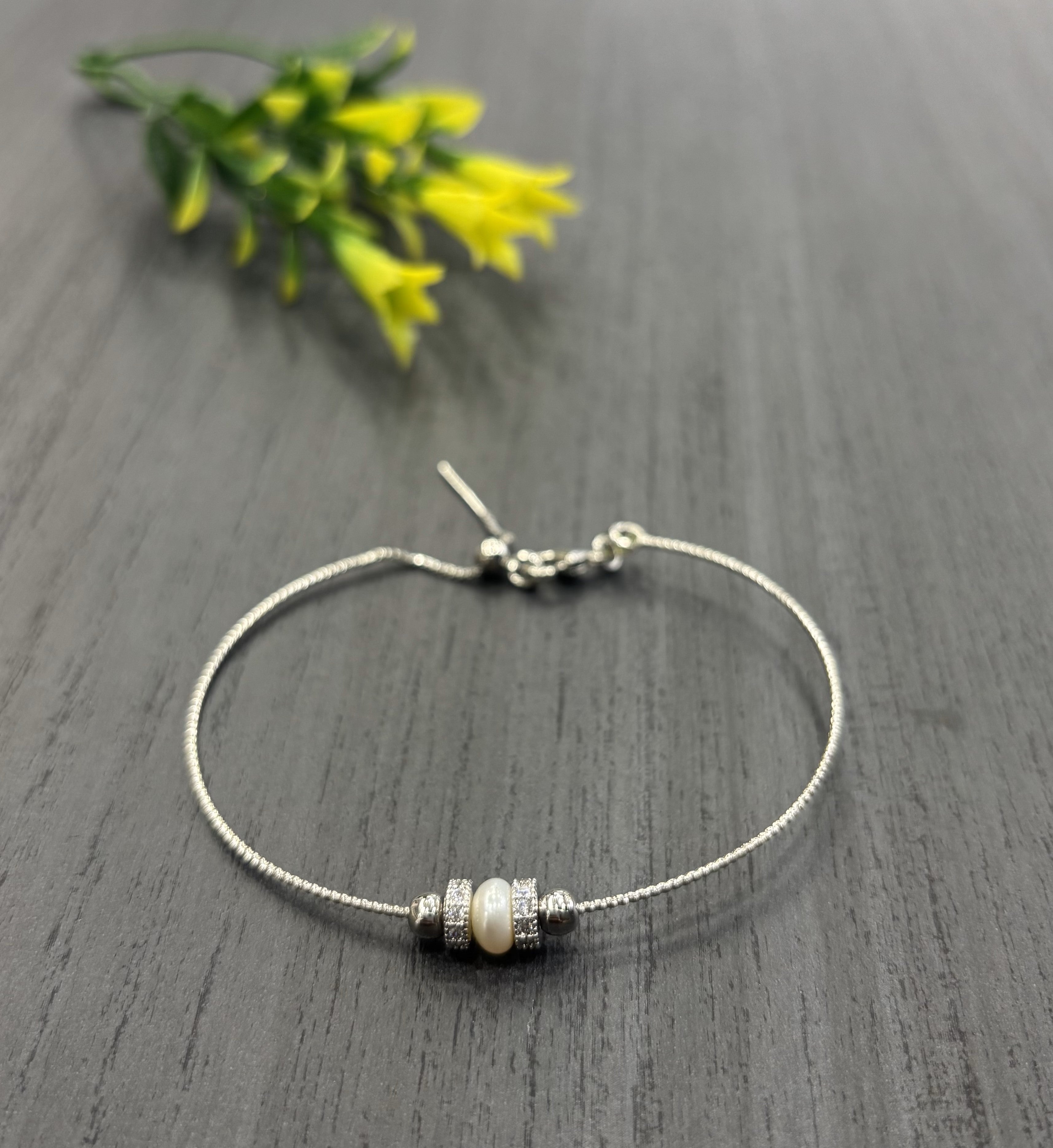 Authentic Real Natural Fresh Water Pearl Bracelet With Certificate(D.No ADBLS234)
