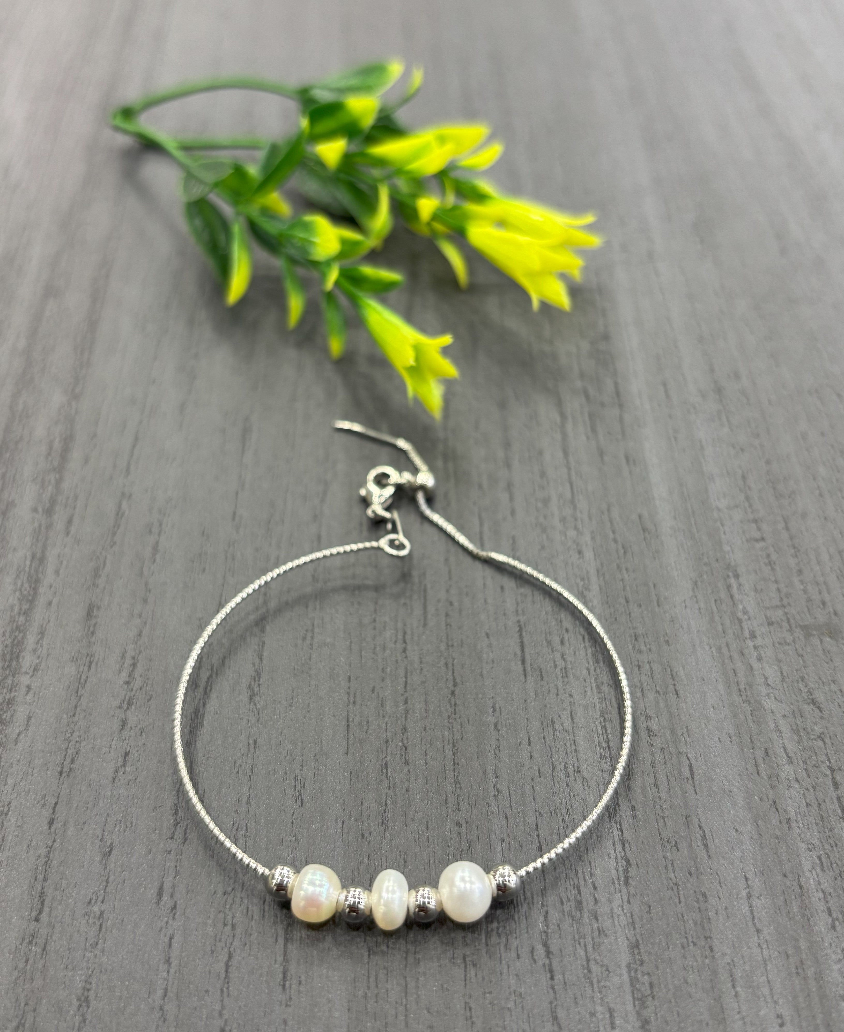 Authentic Real Natural Fresh Water Pearl Bracelet With Certificate(D.No ADBLS236)