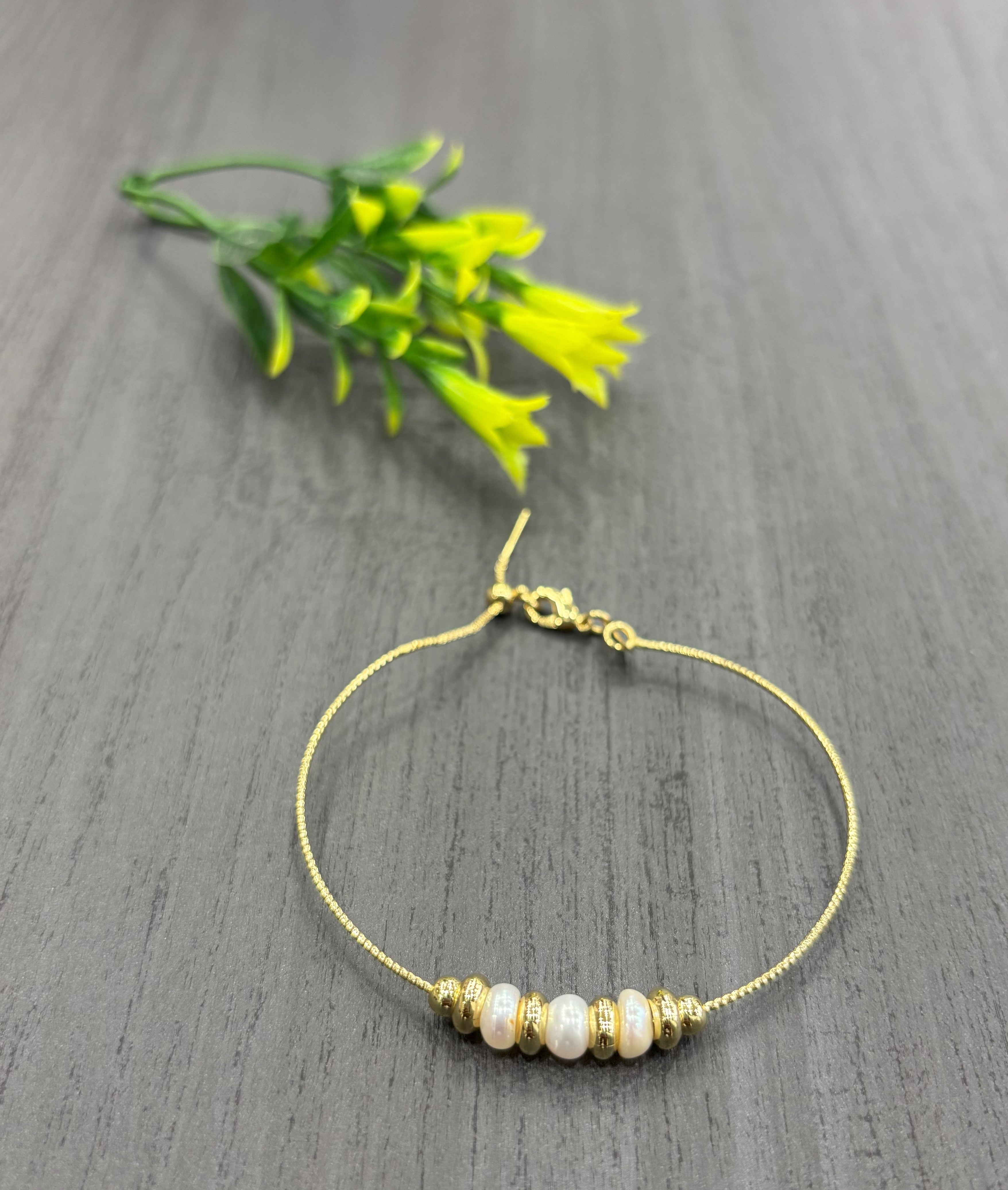Authentic Real Natural Fresh Water Pearl Bracelet With Certificate(D.No ADBLS237)