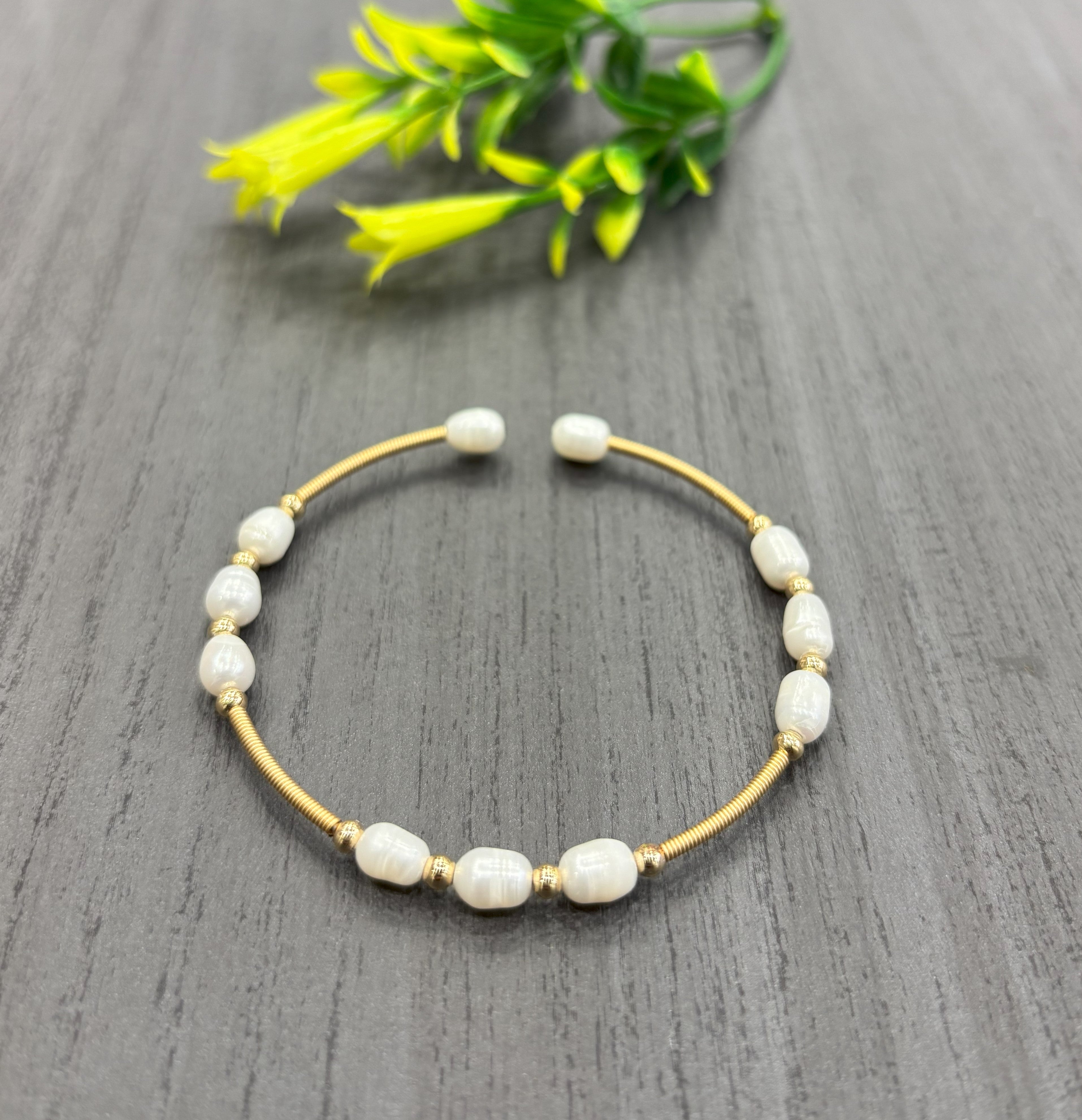 Authentic Real Natural Fresh Water Pearl Bracelet With Certificate(D.No ADBLS241)
