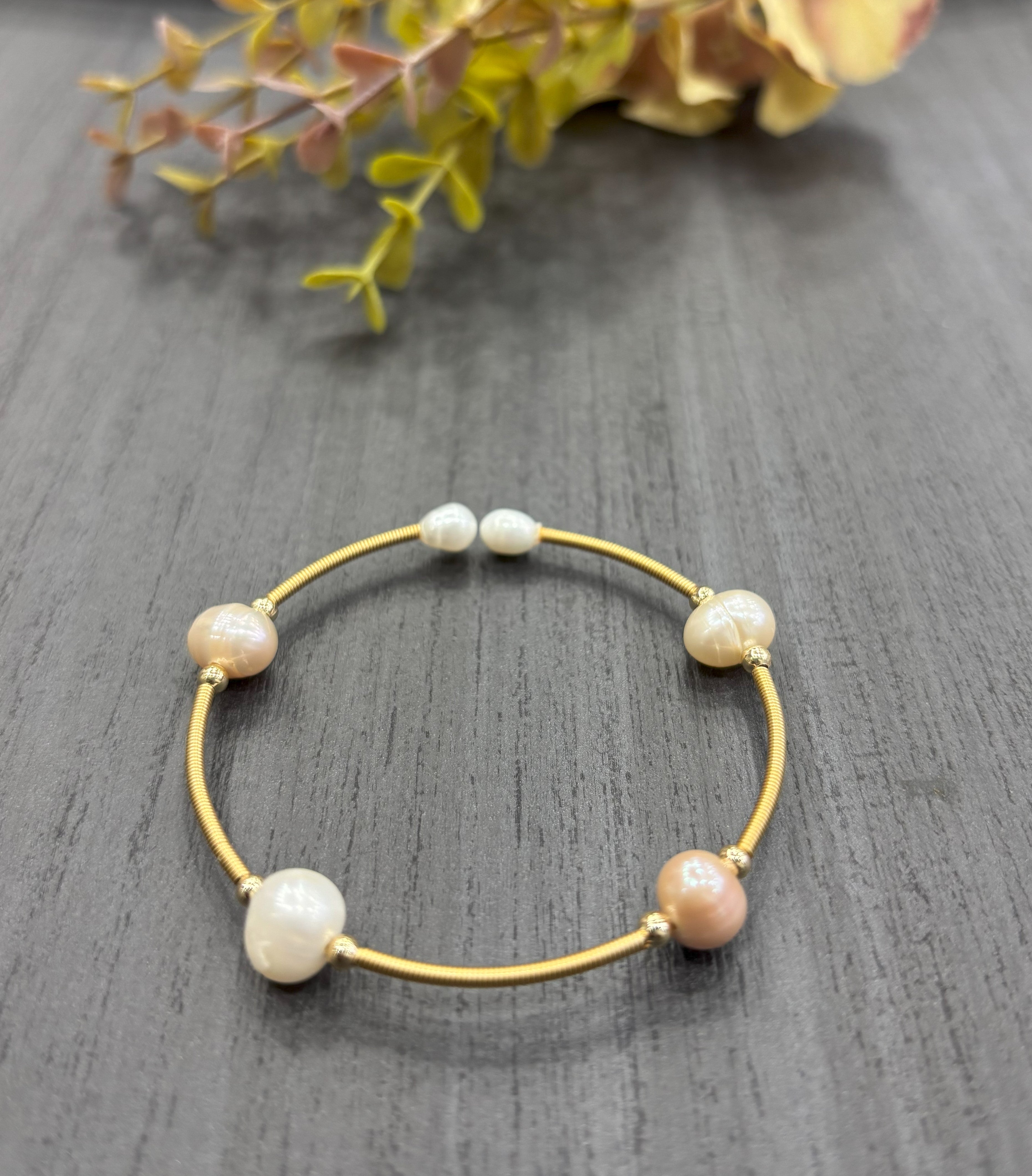 Authentic Real Natural Fresh Water Pearl Bracelet With Certificate(D.No ADBLS243)
