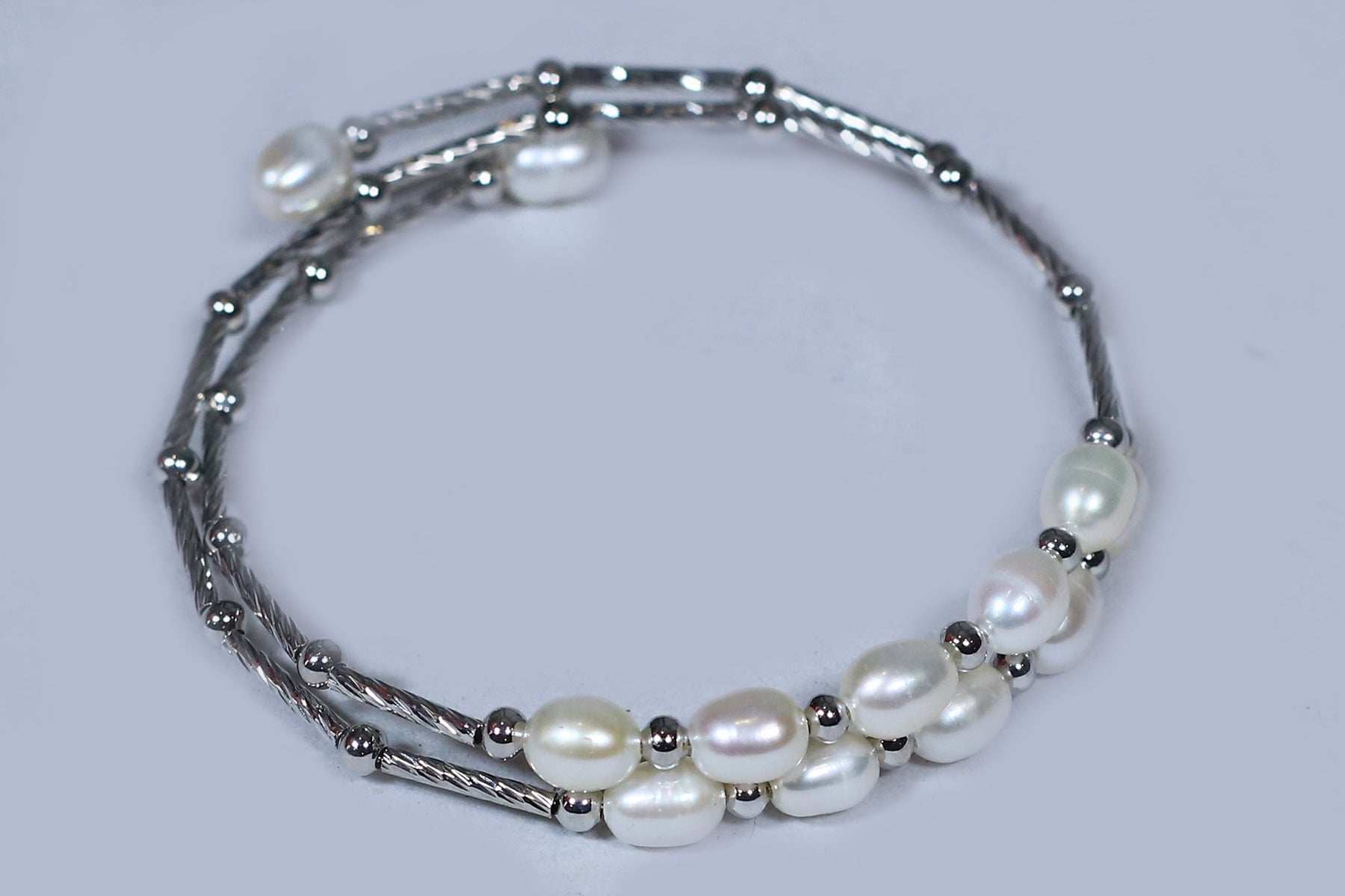 Authentic Real Natural Fresh Water Pearl Bracelet With Certificate(D.No ADBLS265)