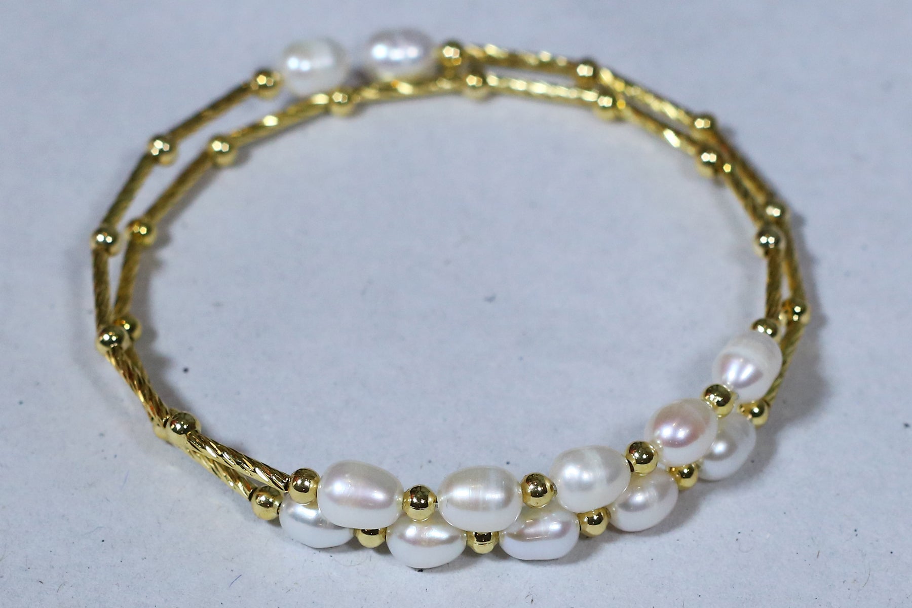 Authentic Real Natural Fresh Water Pearl Bracelet With Certificate(D.No ADBLS268)