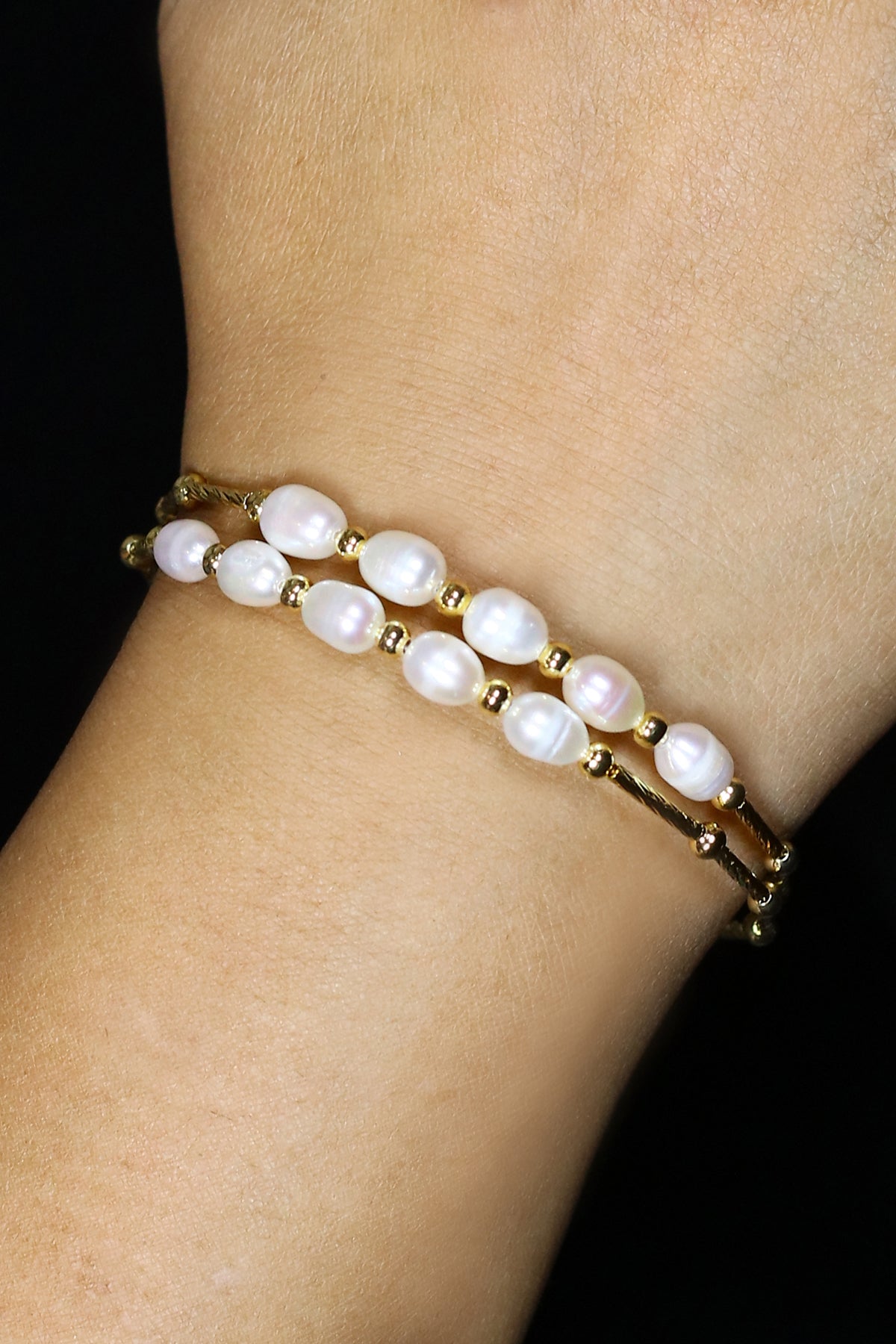 Authentic Real Natural Fresh Water Pearl Bracelet With Certificate(D.No ADBLS268)