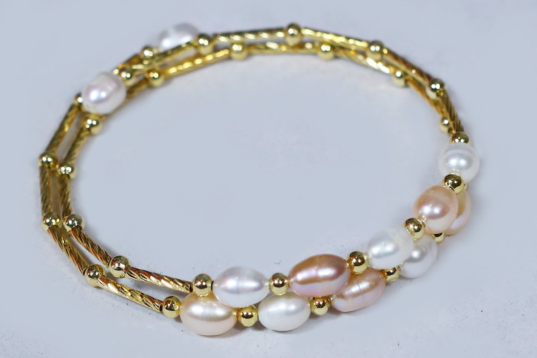 Authentic Real Natural Fresh Water Pearl Bracelet With Certificate(D.No ADBLS269)