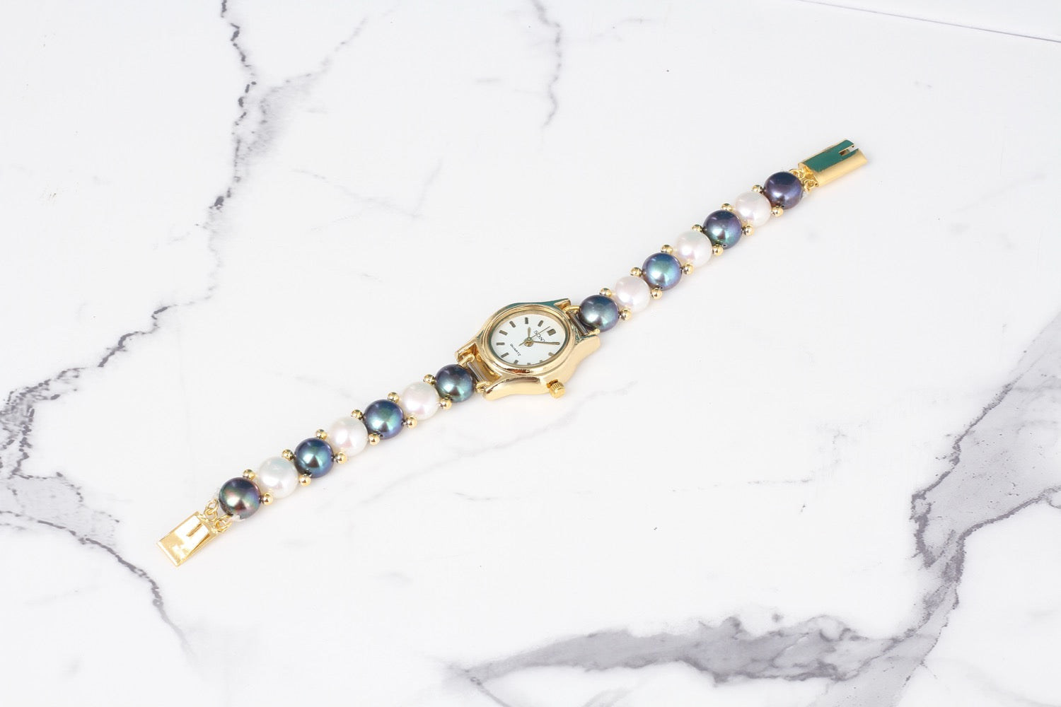 Designer Real Natural Fresh Water Pearl Strap Watch With Certificate(D.No ADBLS304)