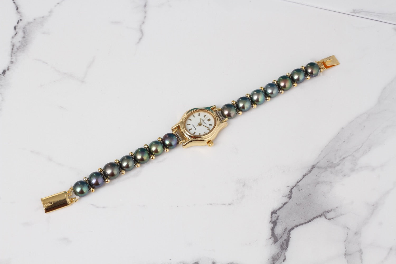 Designer Real Natural Fresh Water Pearl Strap Watch With Certificate(D.No ADBLS308)