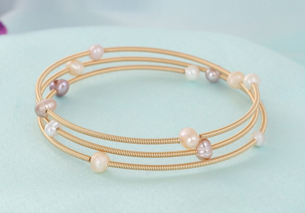 Authentic Real Natural Fresh Water Pearl Bracelet With Certificate(D.No ADBLS321)