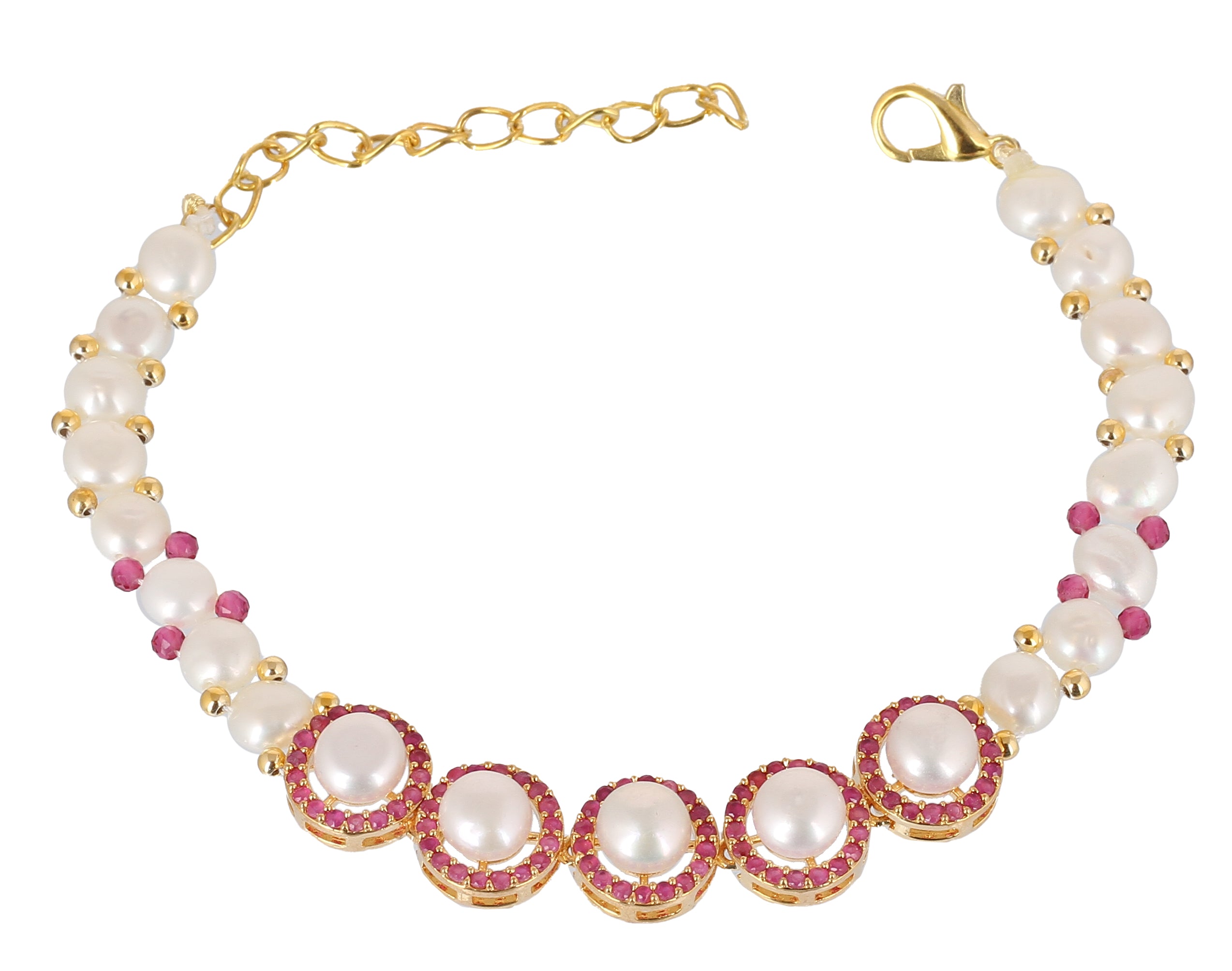 Real Natural Fresh Water Pearl Bracelet With Certificate(D.No ADBLS333)