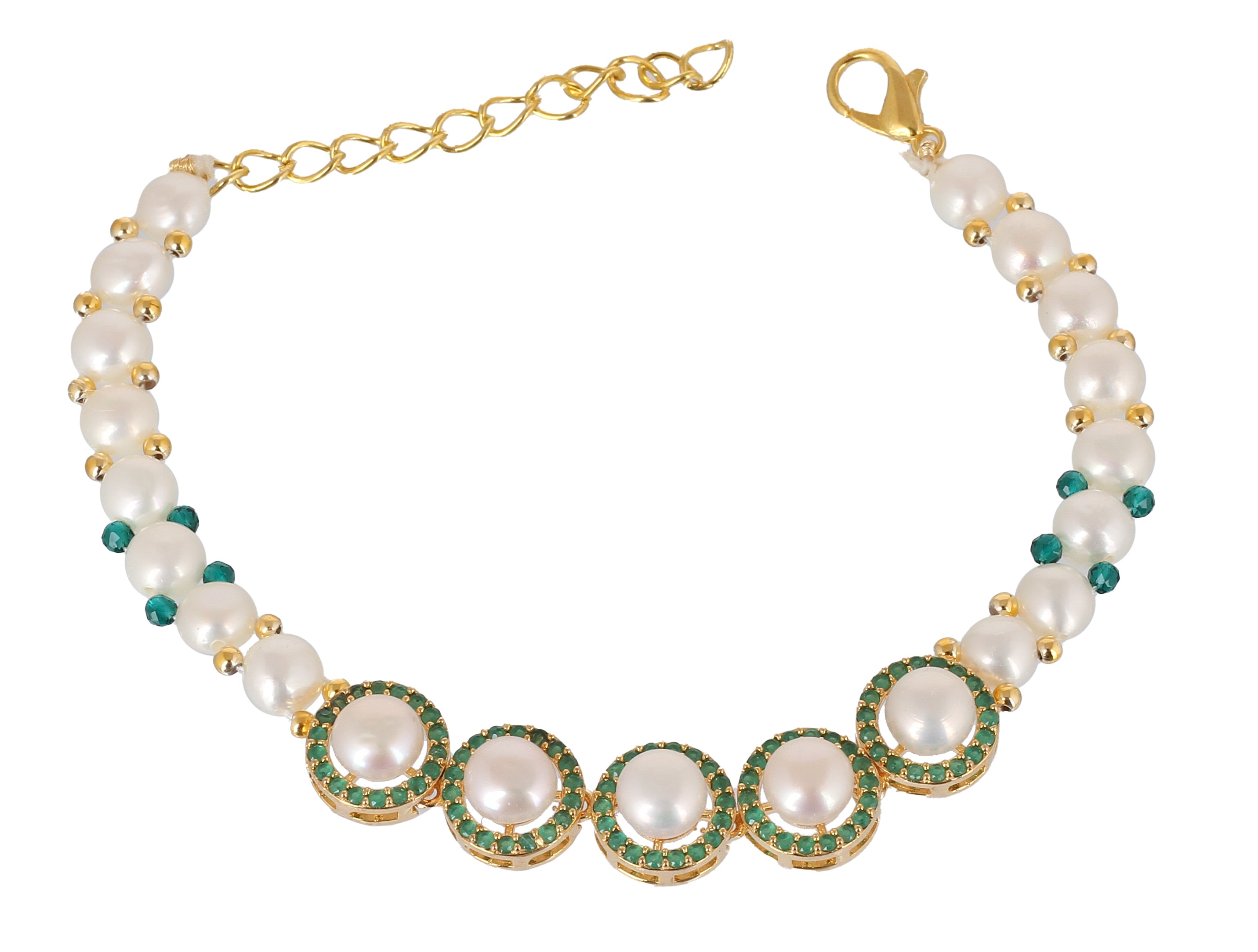 Real Natural Fresh Water Pearl Bracelet With Certificate(D.No ADBLS334)