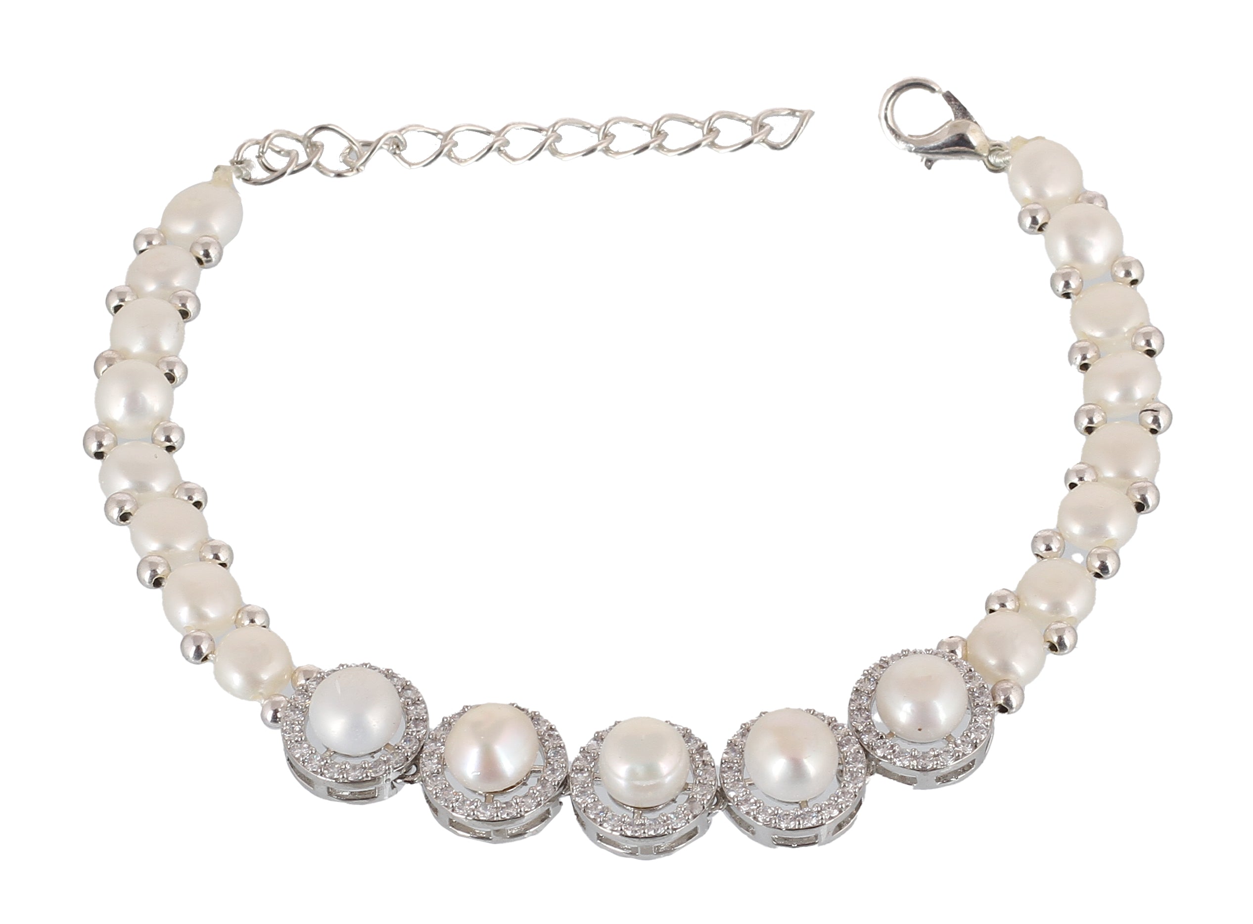 Real Natural Fresh Water Pearl Bracelet With Certificate(D.No ADBLS338)