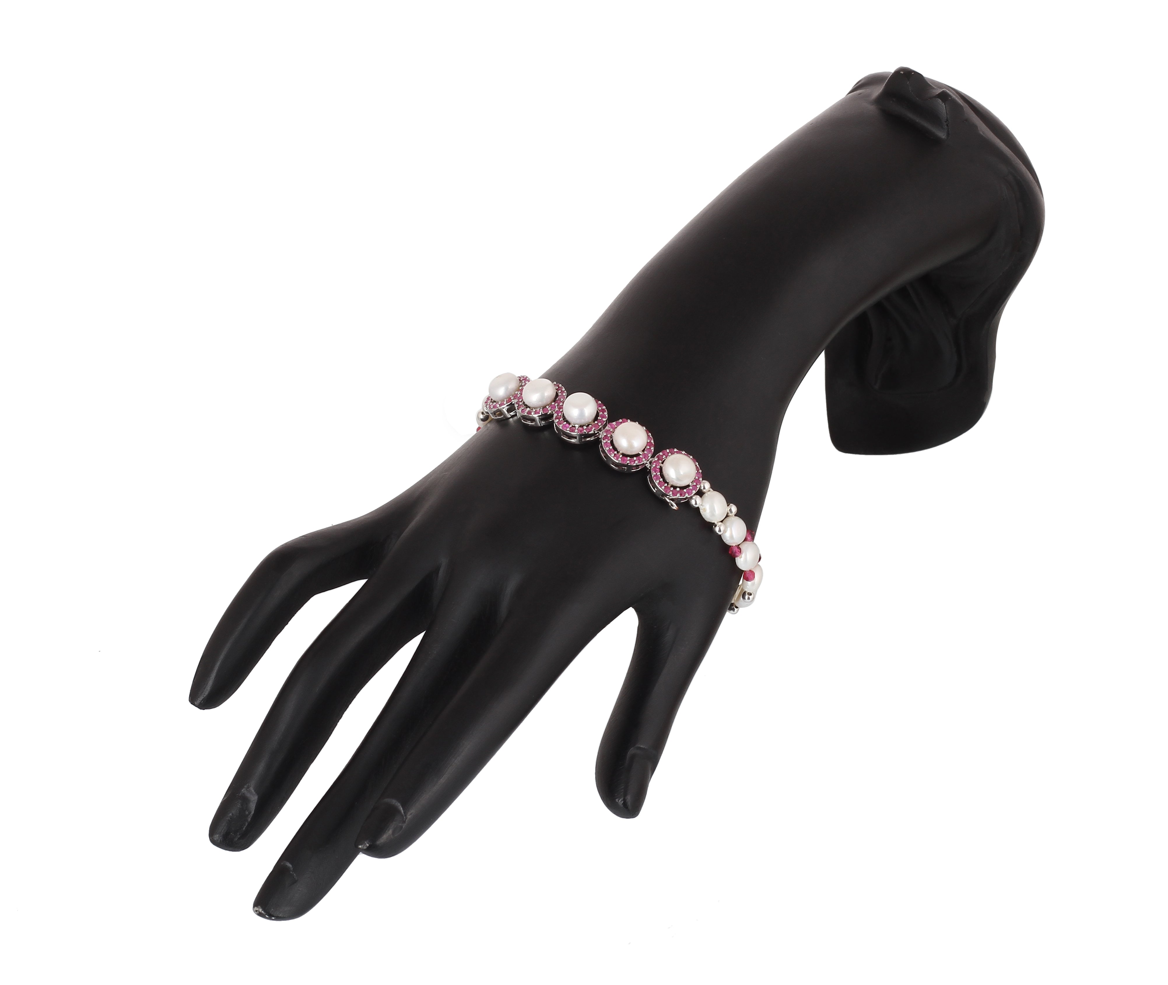 Real Natural Fresh Water Pearl Bracelet With Certificate(D.No ADBLS342)