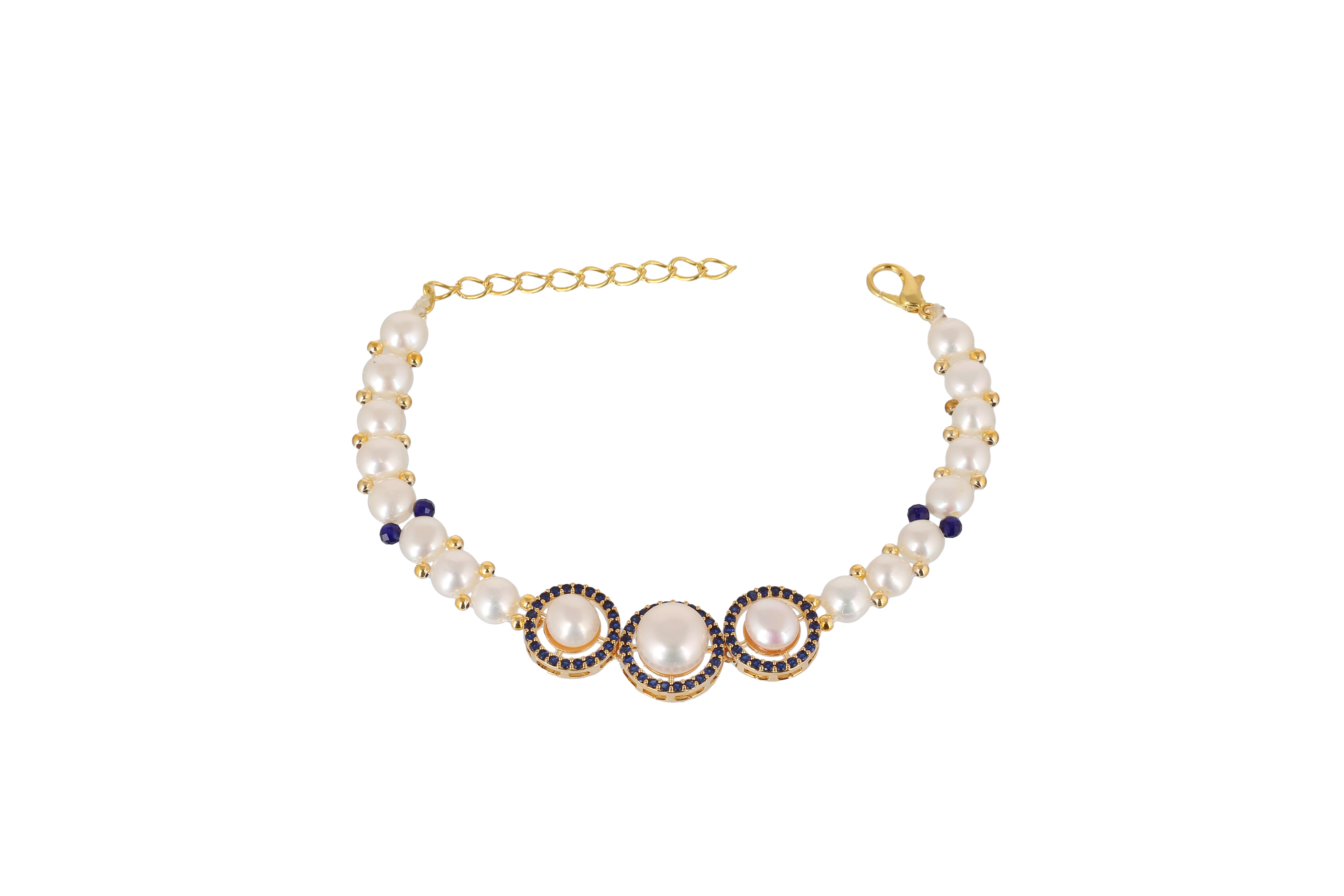 Real Natural Fresh Water Pearl Bracelet With Certificate(D.No ADBLS343)