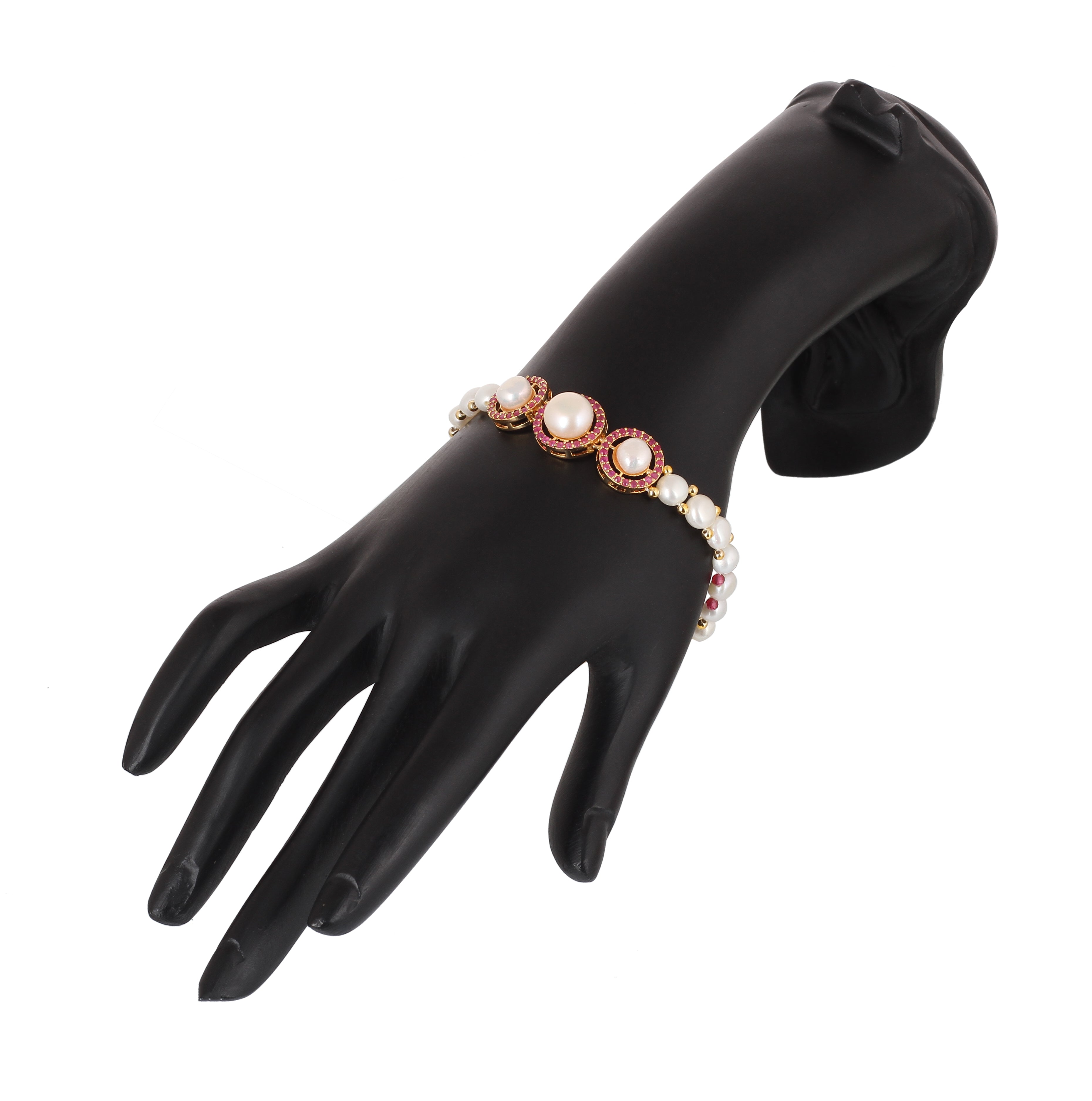 Real Natural Fresh Water Pearl Bracelet With Certificate(D.No ADBLS345)