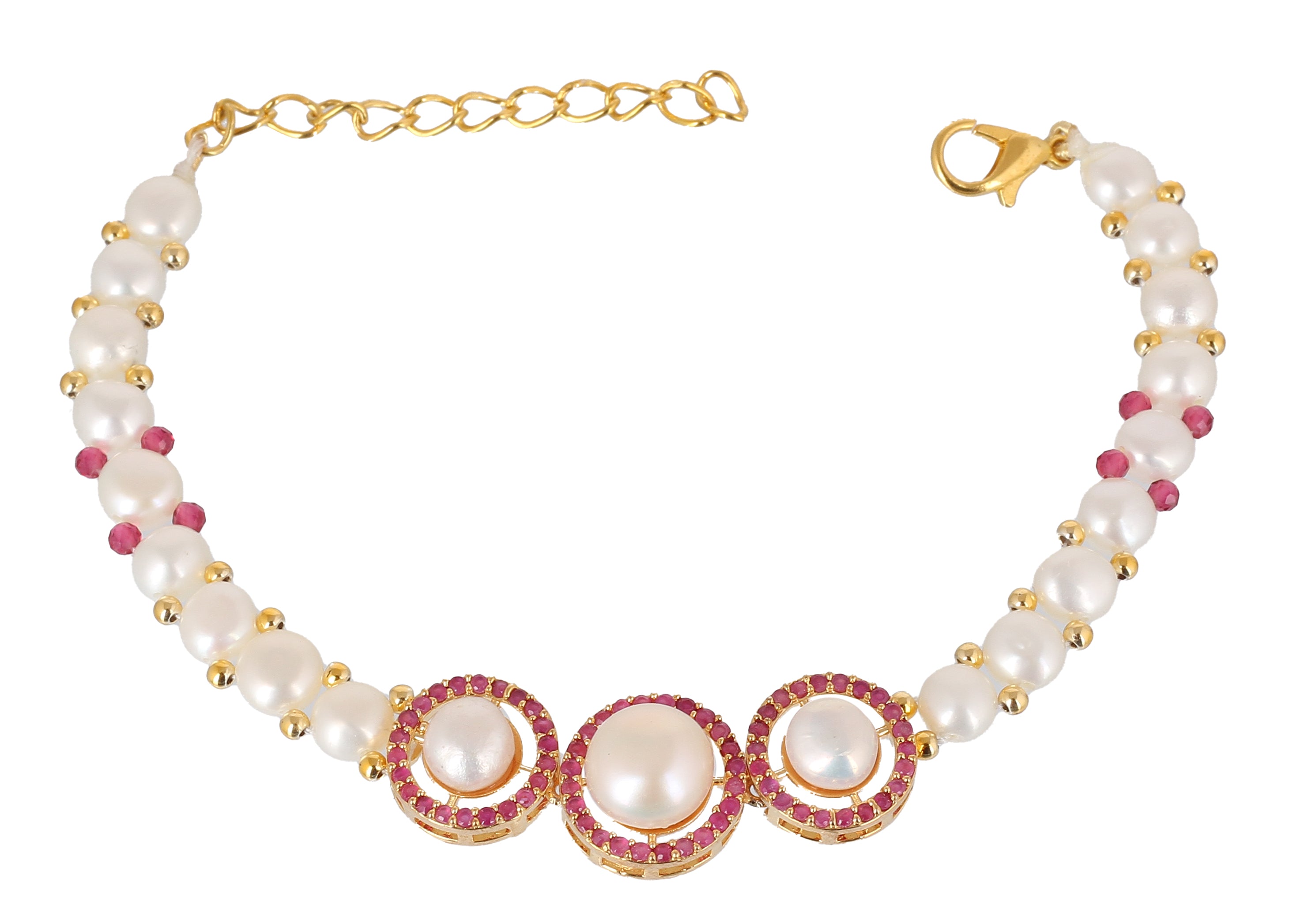 Real Natural Fresh Water Pearl Bracelet With Certificate(D.No ADBLS345)