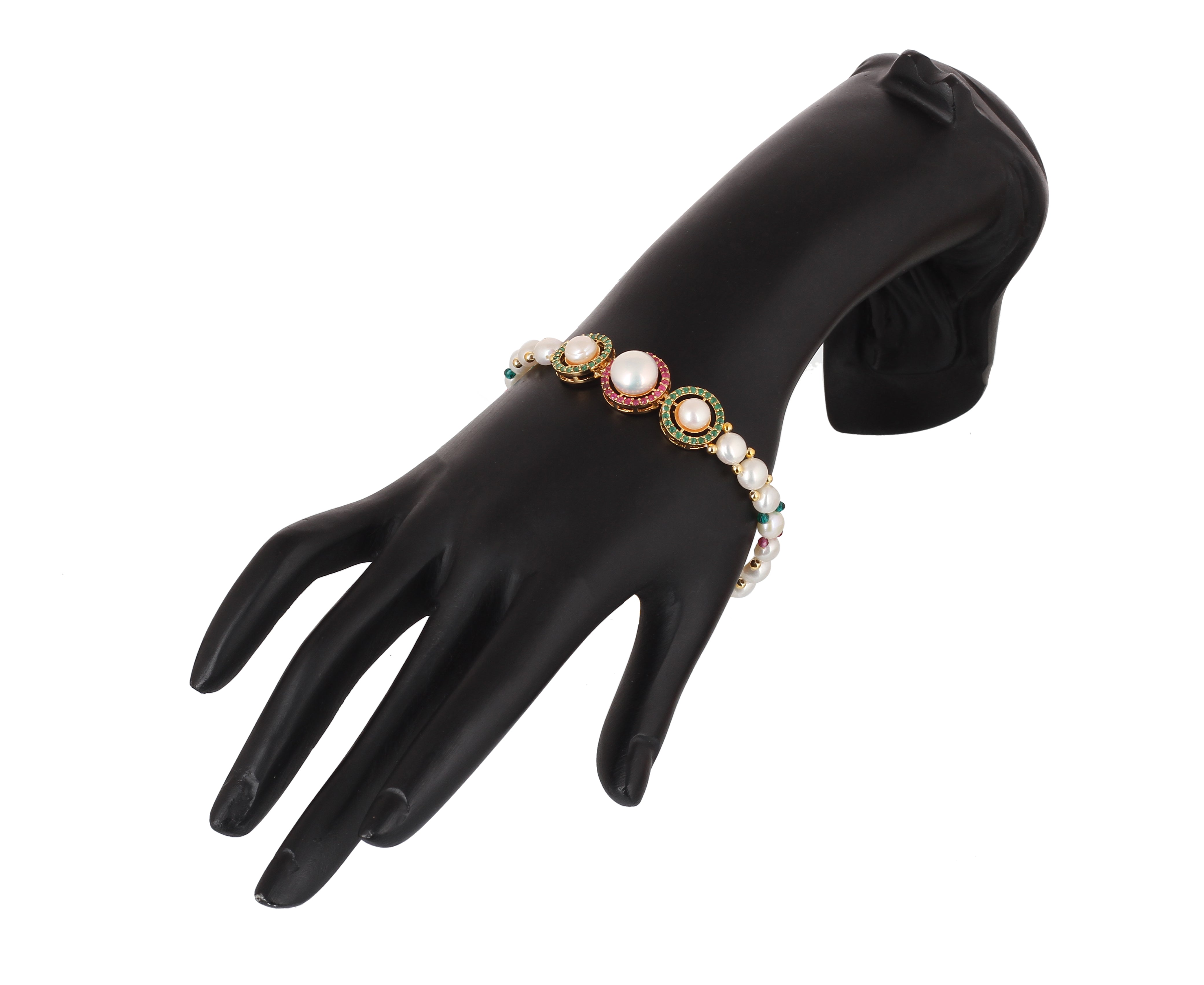 Real Natural Fresh Water Pearl Bracelet With Certificate(D.No ADBLS346)