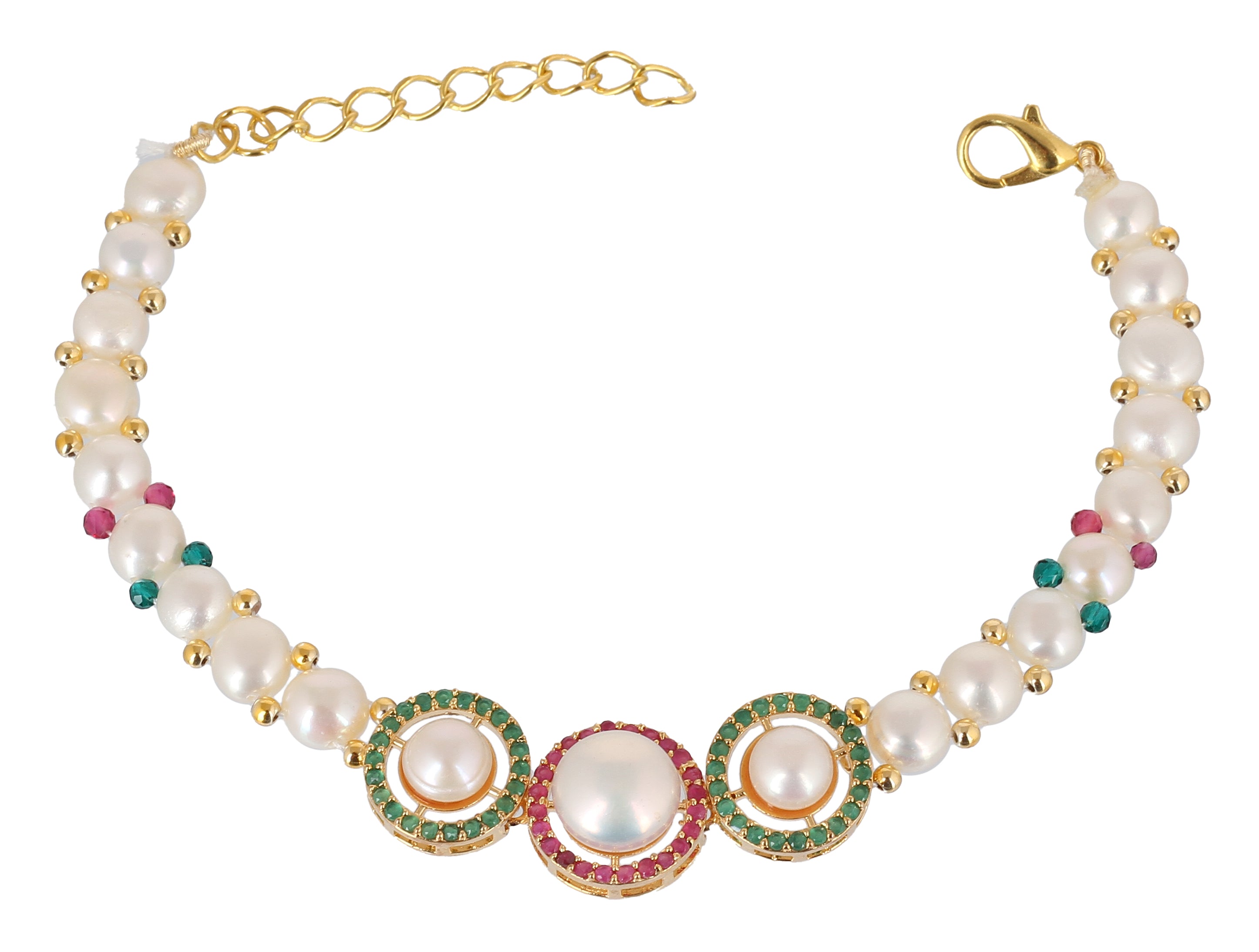 Real Natural Fresh Water Pearl Bracelet With Certificate(D.No ADBLS346)