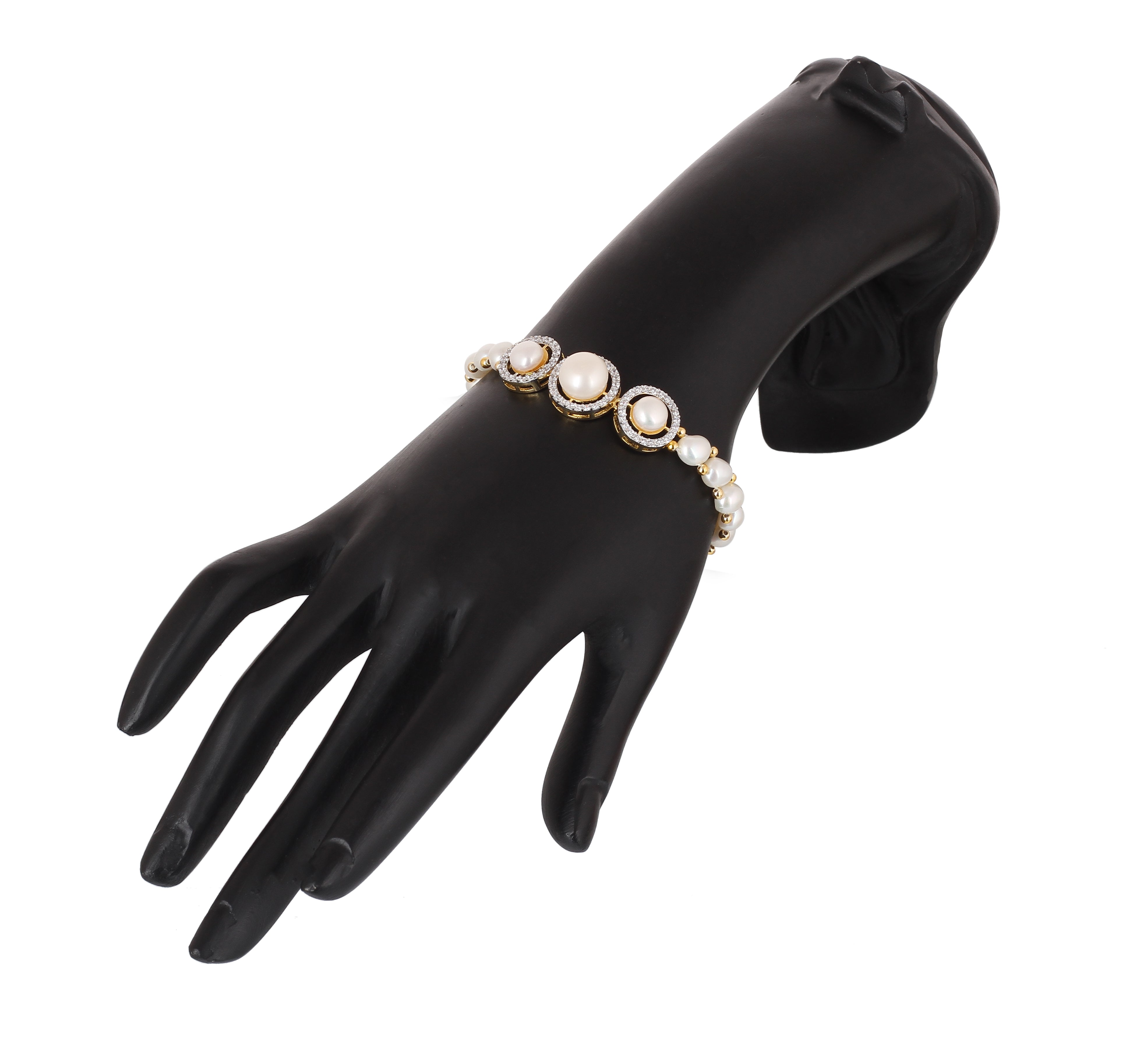 Real Natural Fresh Water Pearl Bracelet With Certificate(D.No ADBLS347)